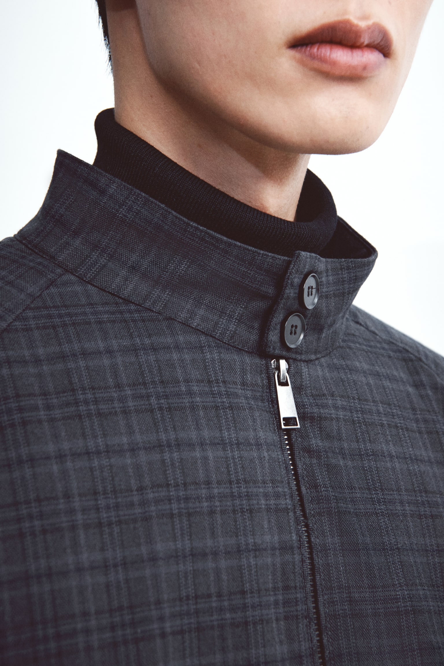 재킷 - 다크 그레이/체크/다크 그레이 멜란지 - 5