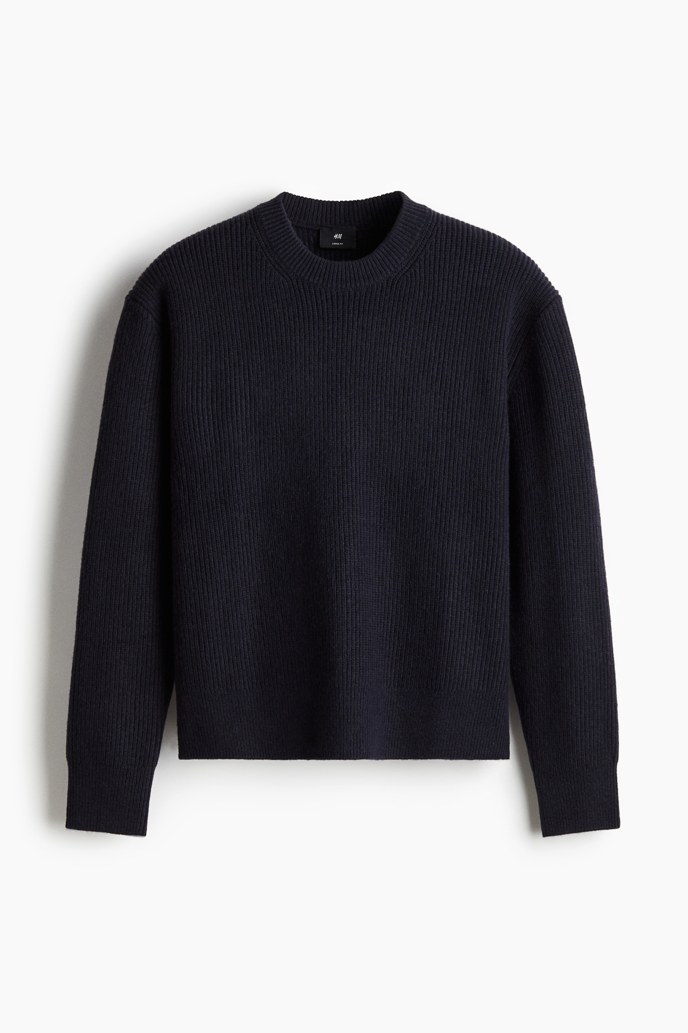 Πουλόβερ Loose Fit με πλέξη ριμπ - Ναυτικό μπλε/Σκούρο πράσινο/Λευκό