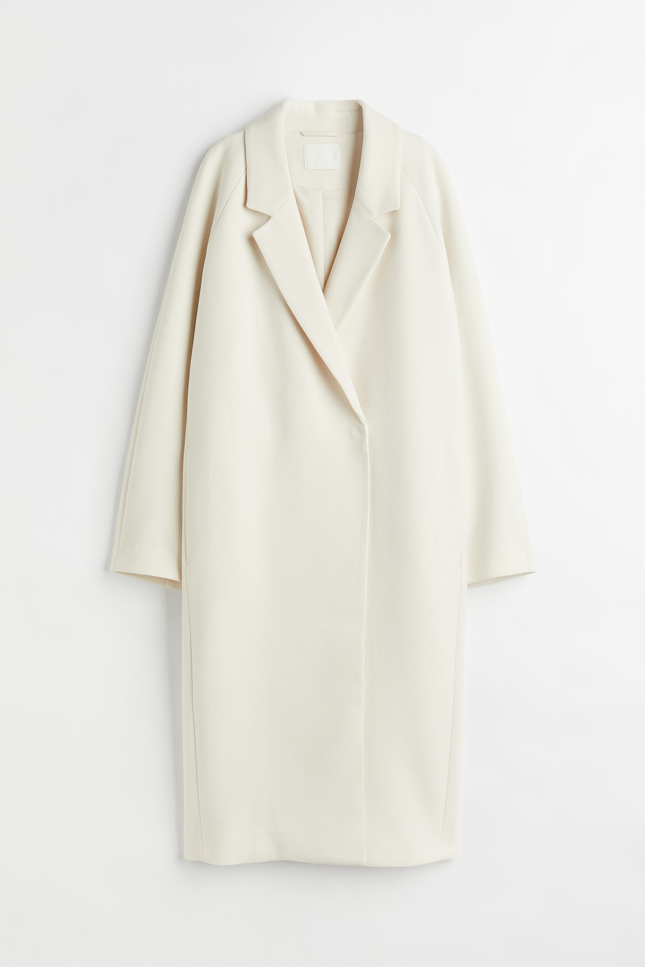 Calf-length coat - Long sleeve - Long - White - Ladies | H&M GB