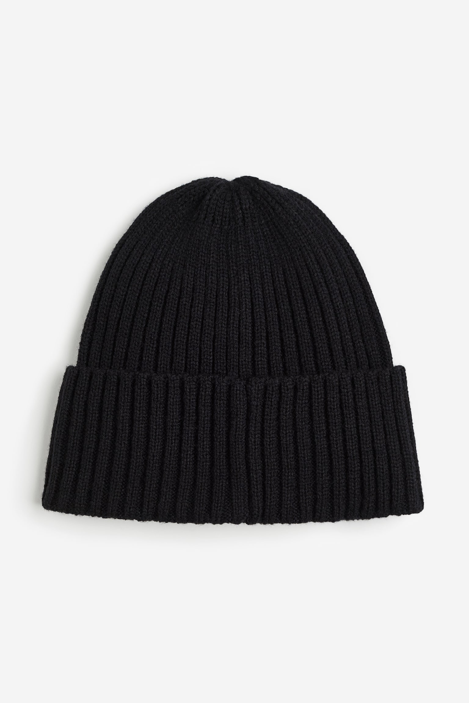 Rib Knit Beanie - Black/Natural white/Light grey - 1