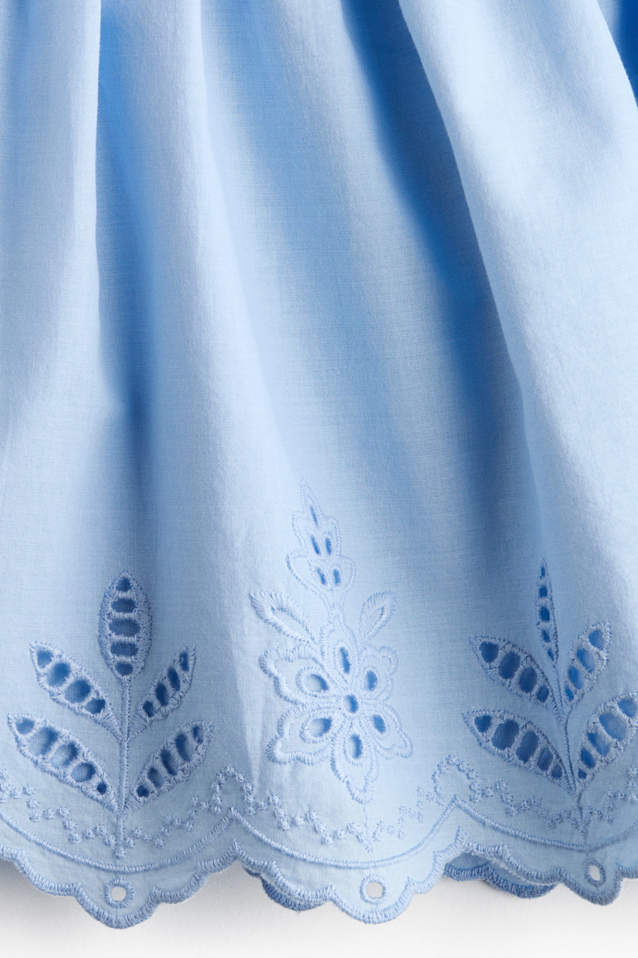 Pull-On Shorts with Eyelet Embroidery