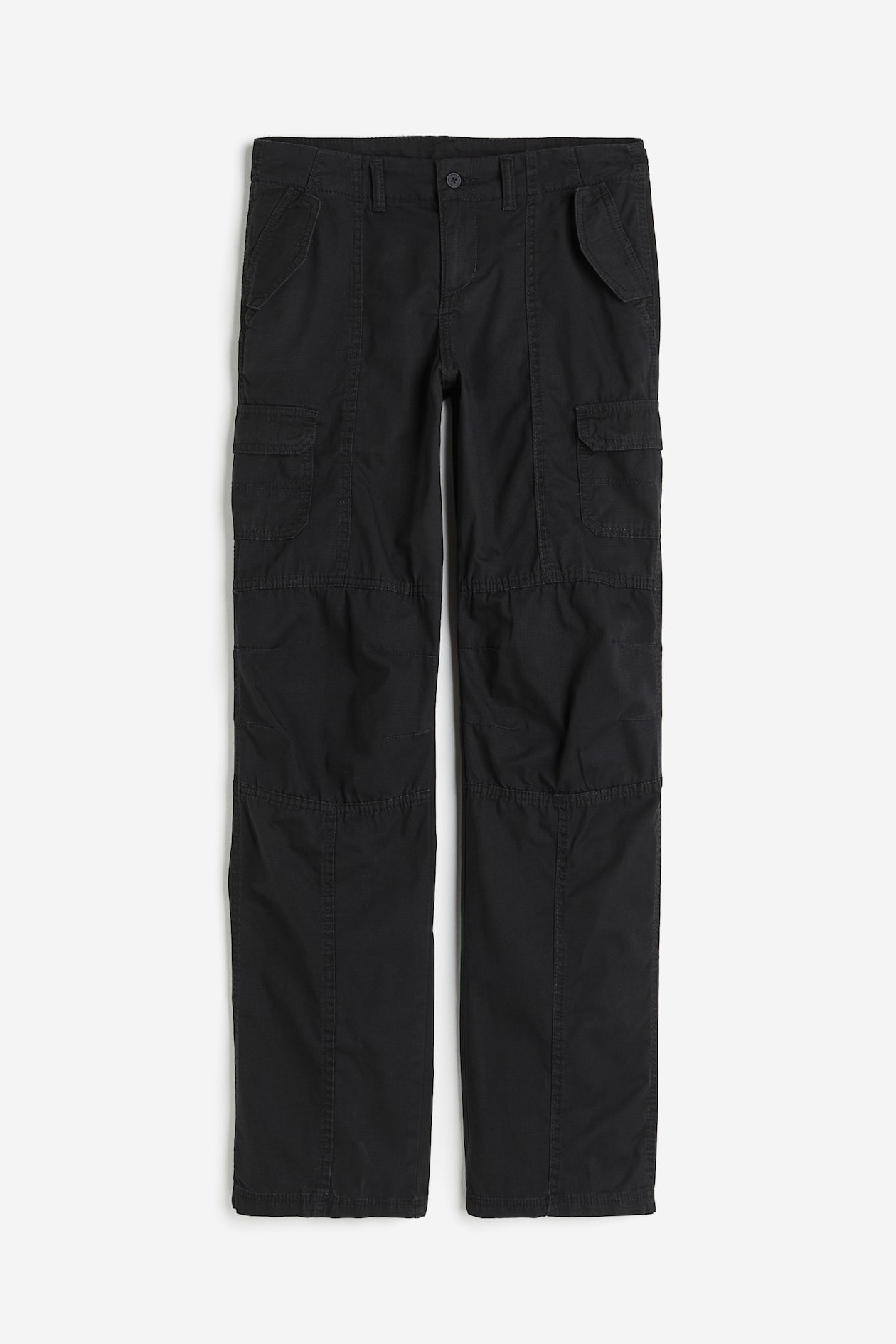 Low-waisted cargo trousers Black Ladies H&M IN
