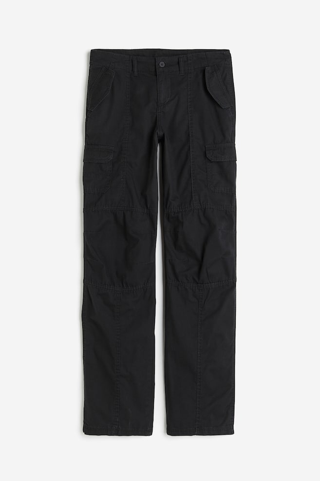 Low-waisted cargo trousers - Black/Light khaki green/Dark grey/Light beige/dc/dc - 2