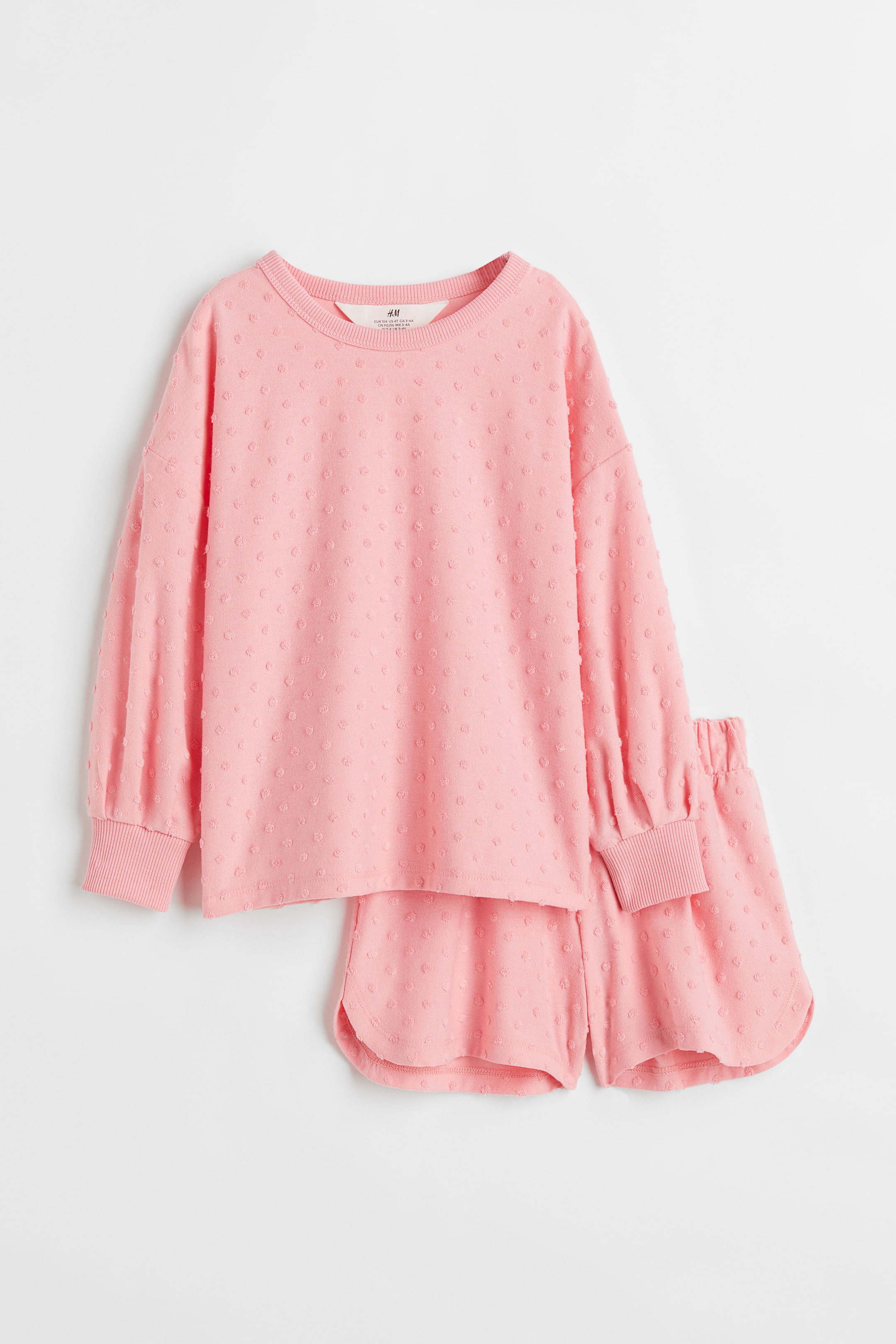 Xem ảnh lớn hơn: Bộ 2 món vải nỉ - Màu hồng nhạt - Kids | H&M VN 1
