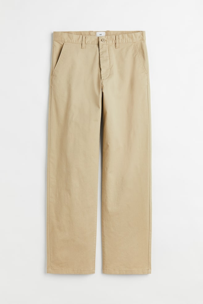 Relaxed Fit Cotton chinos - Beige/Black/Light green - 2