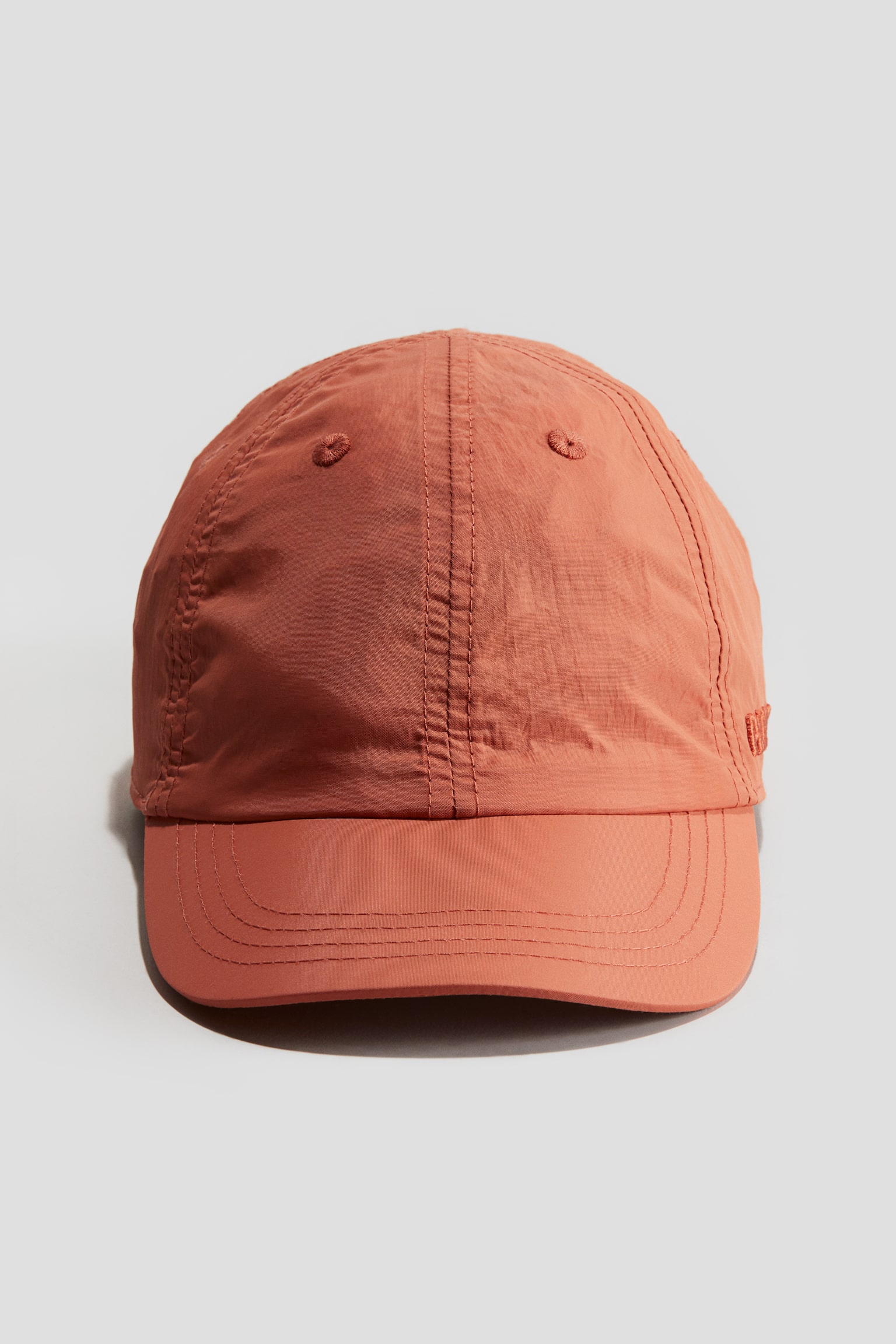 Embroidery-detail cap - Orange/Green - 1