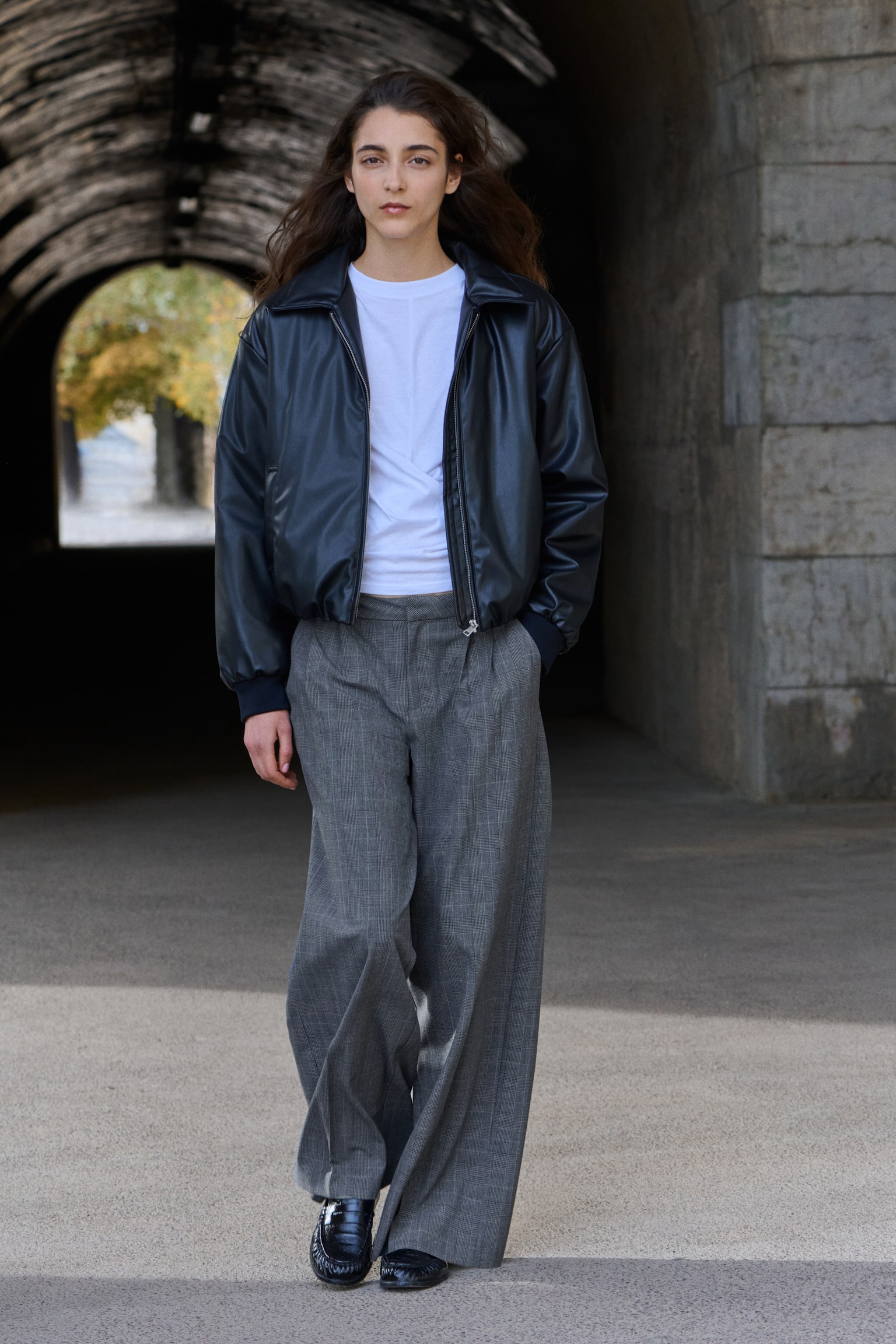 Pantaloni sartoriali ampi - Grigio/quadri/Grigio/Grigio/gessato/Blu scuro/gessato/Nero - 5