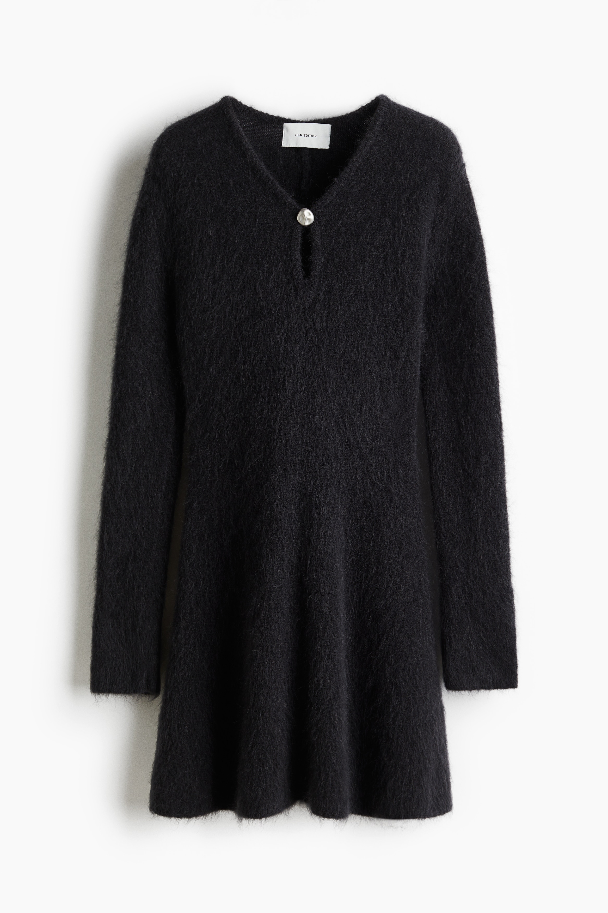 Kjole i mohairmiks - Sort