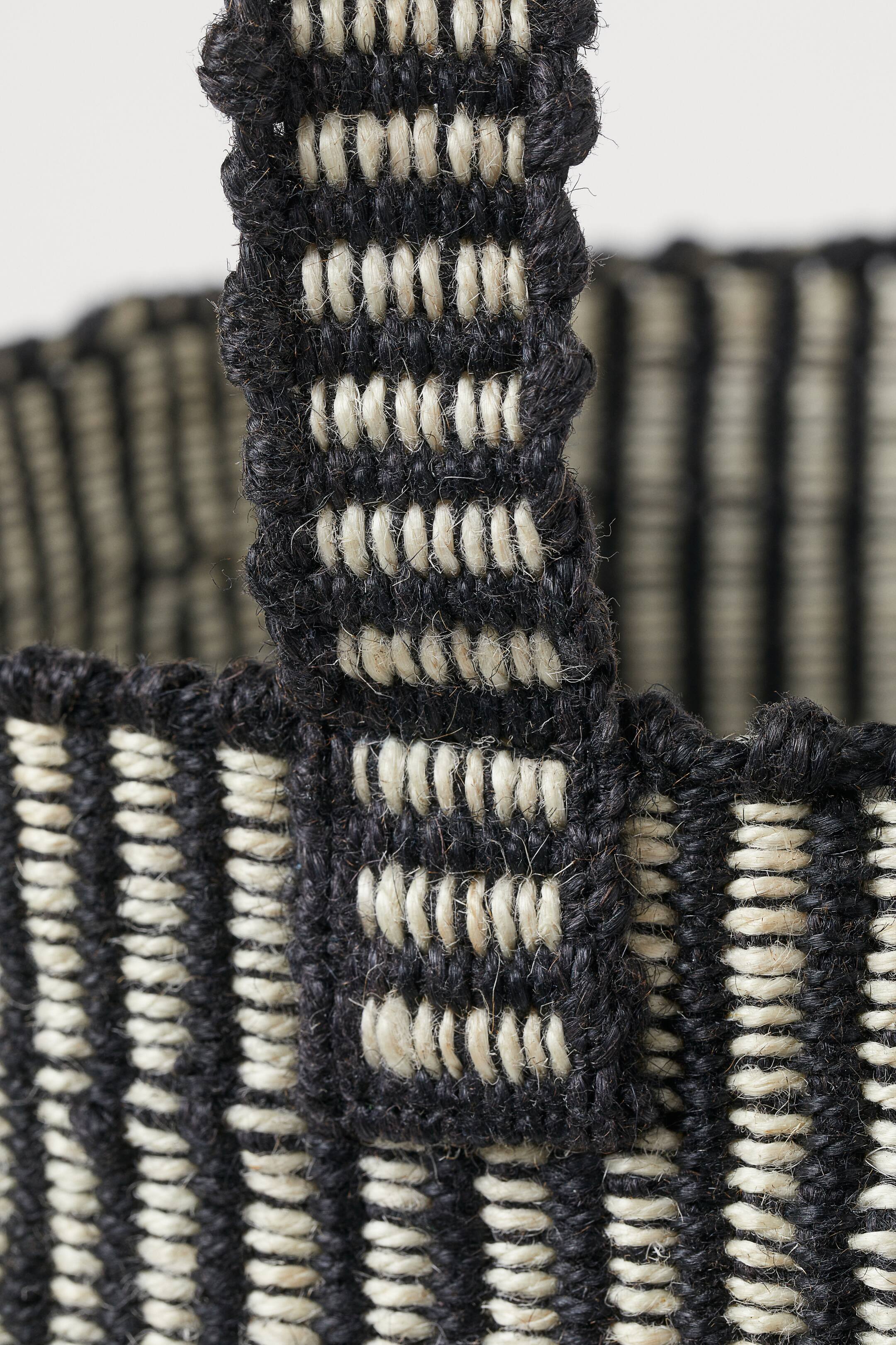 Jute laundry basket Black/Striped Home All H&M GB