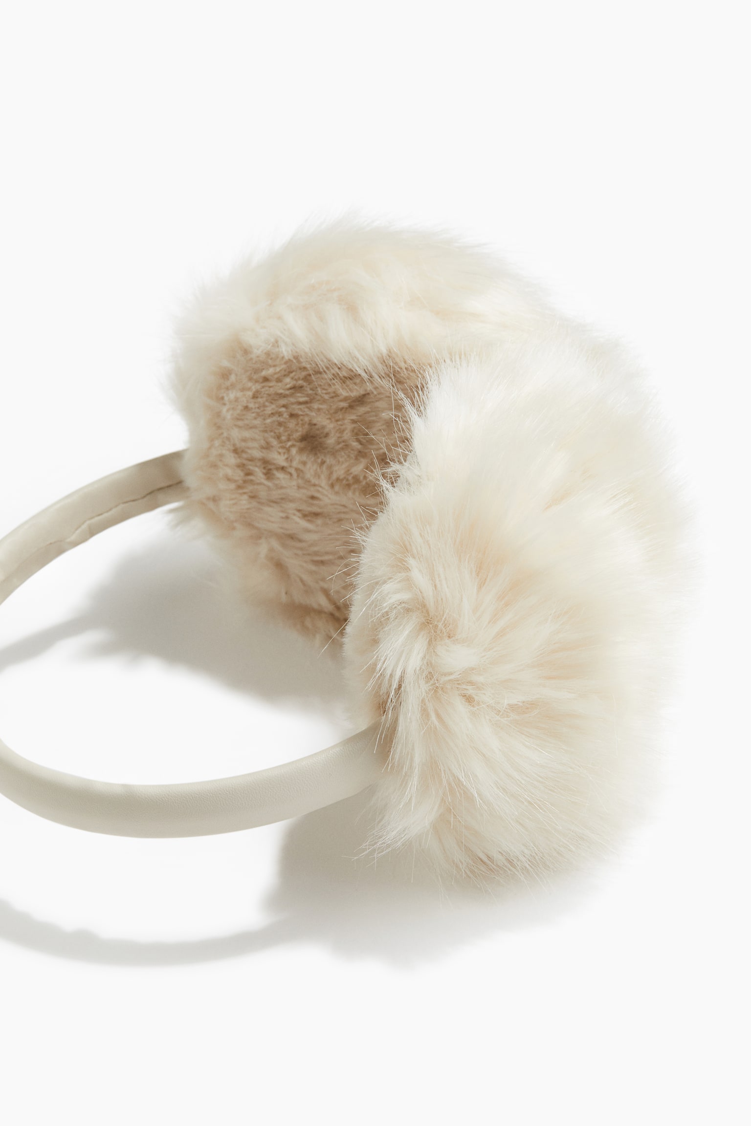 Fluffy earmuffs - Light beige/Black - 2