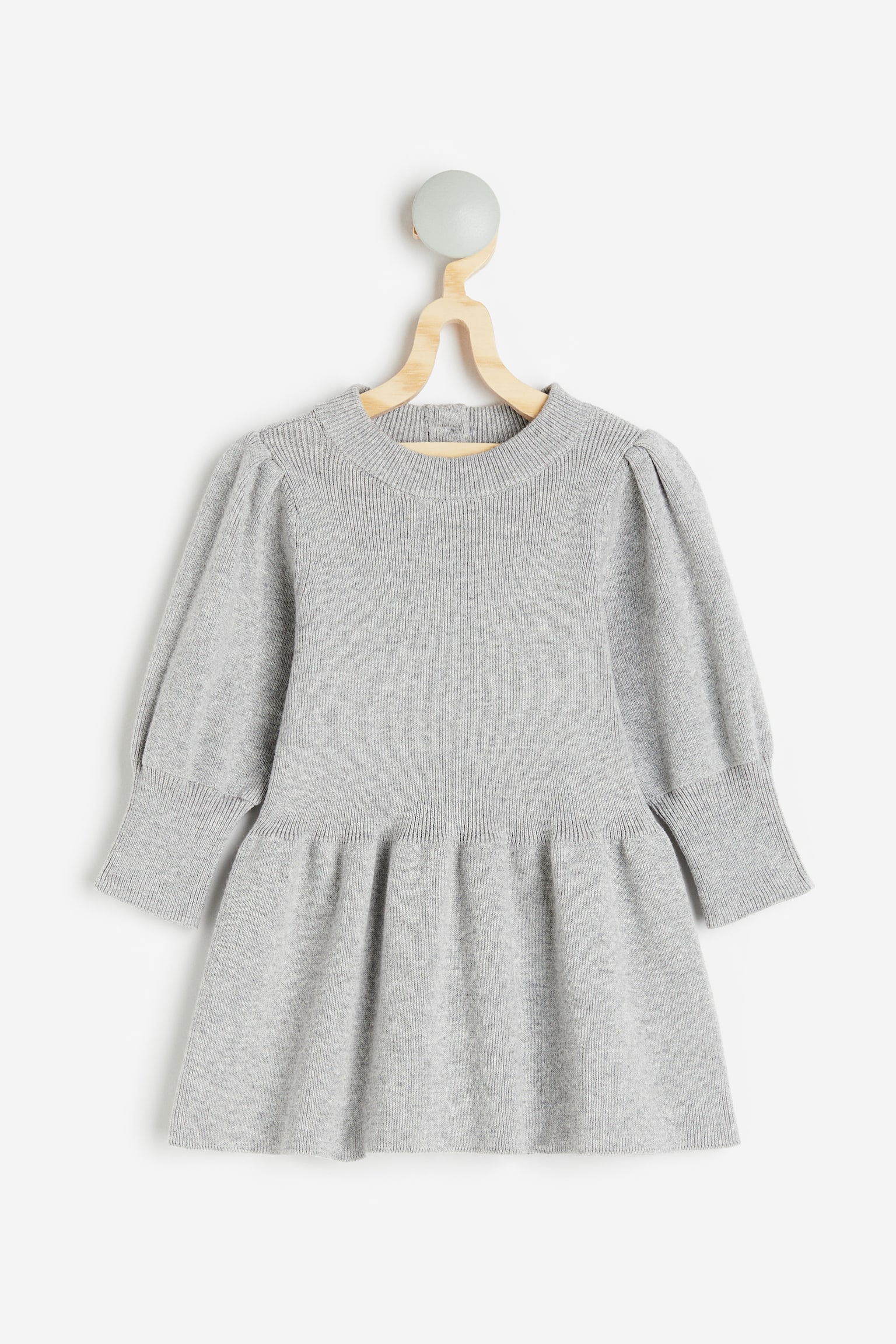 Knitted dress - Light grey - 1