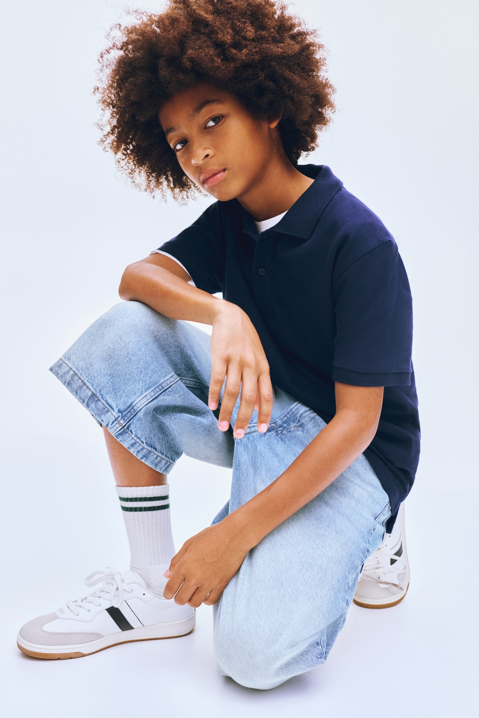 Джинсові шорти Baggy Fit - Світло-блакитний денім/Випраний чорний денім - 6