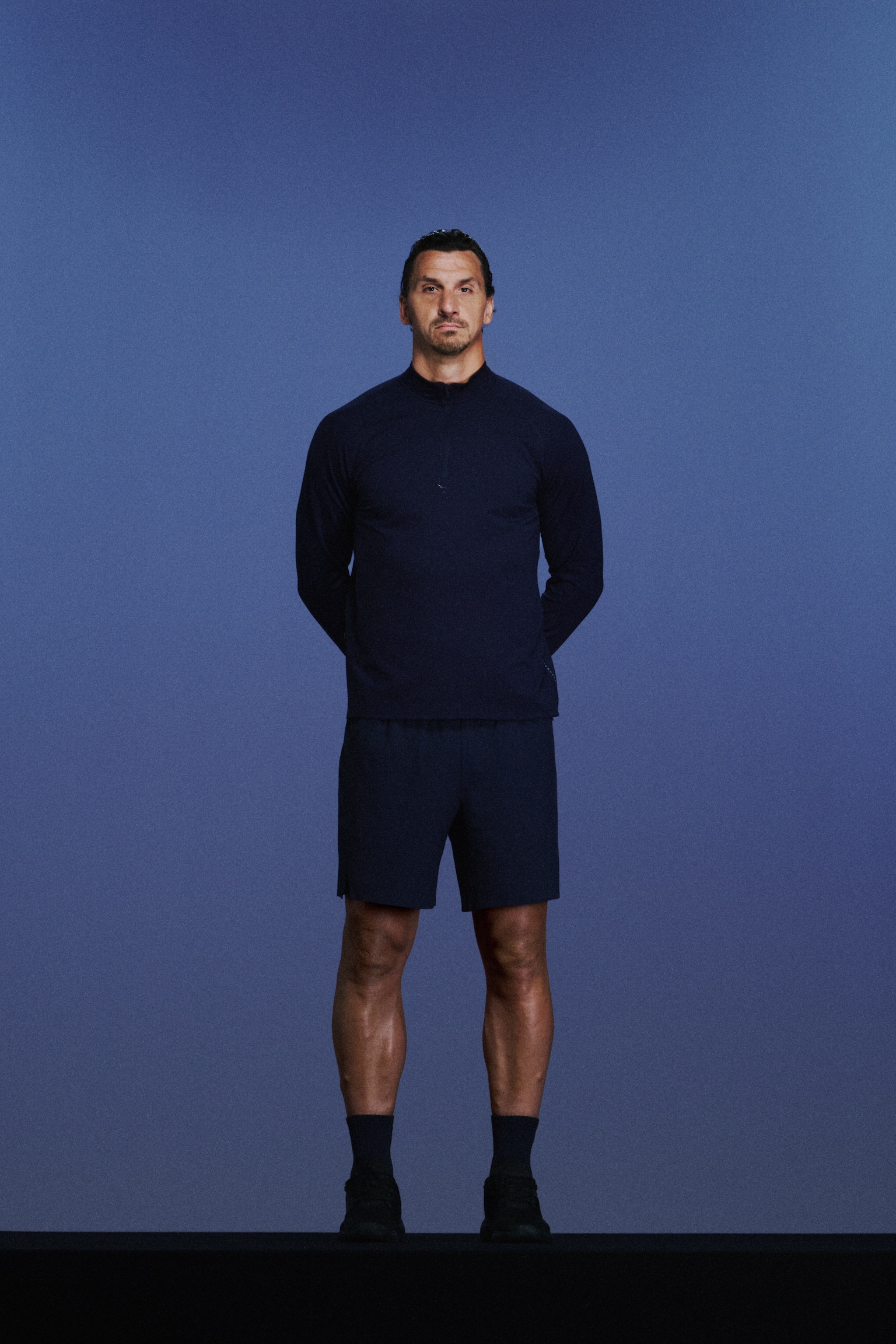 Warming Treningsgenser med ThermoMove™ og glidelås - Mørk marineblå/Move Zlatan/Sort/Move Zlatan - 2