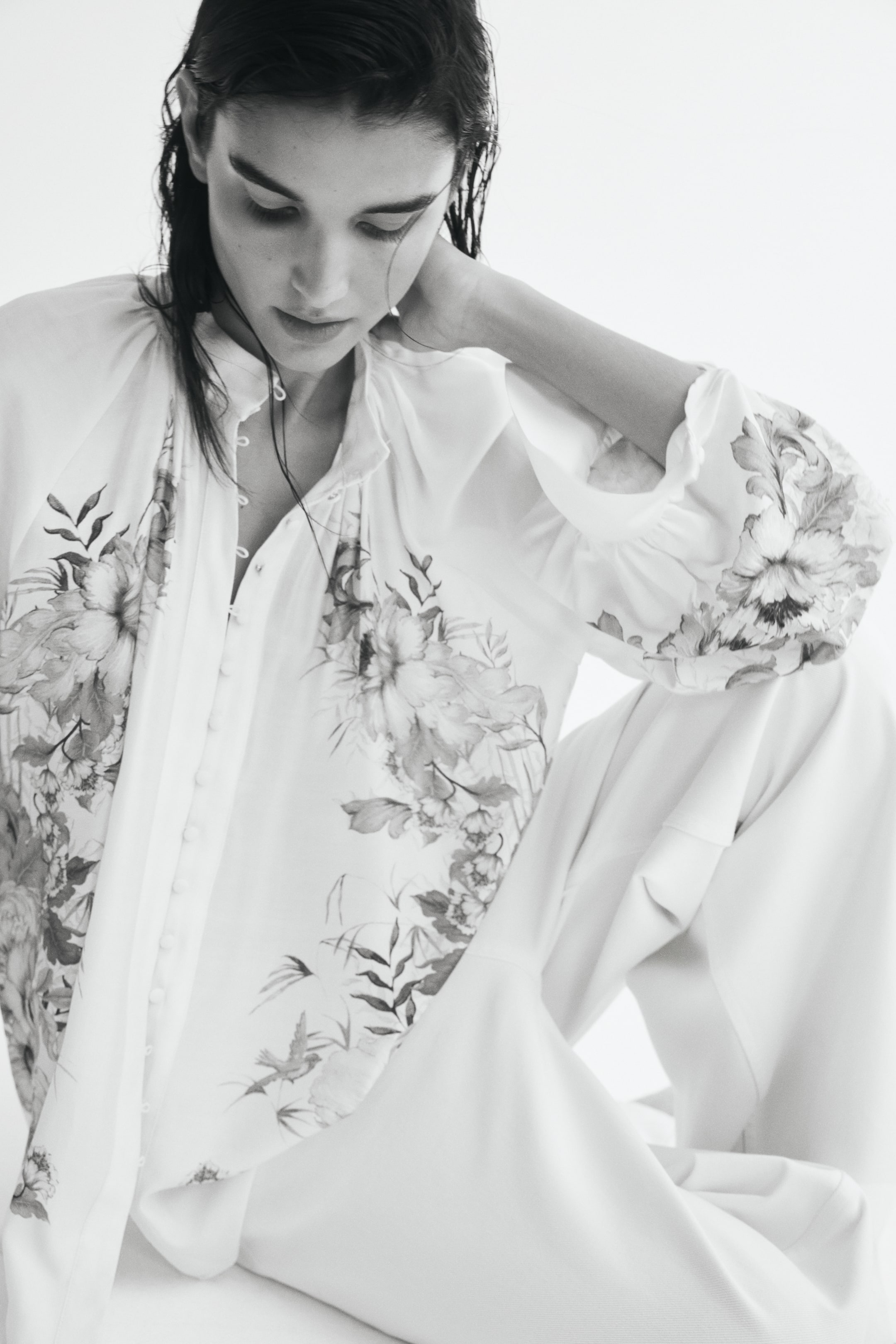 Button-Front Blouse