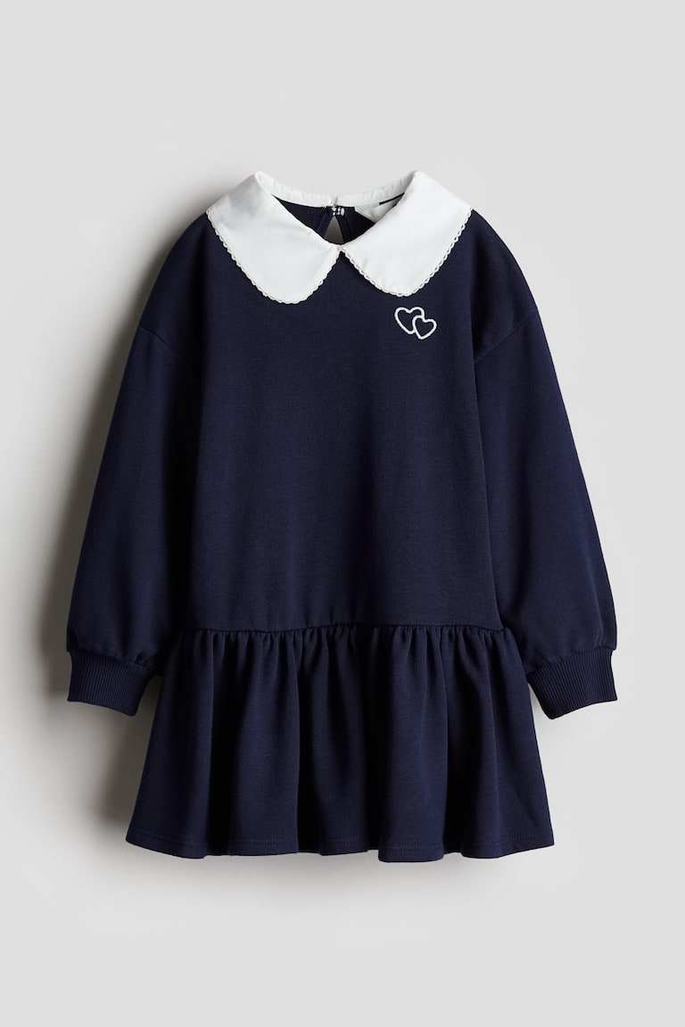 Light pink Bow-Detail Sweatshirt Dress for kids