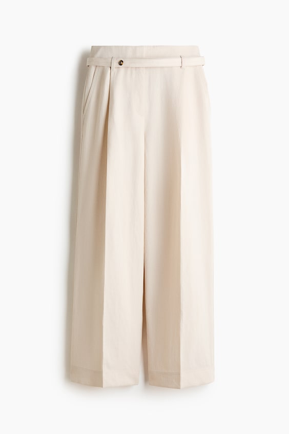 Женские брюки H&M Wide-Leg Pants with Belt