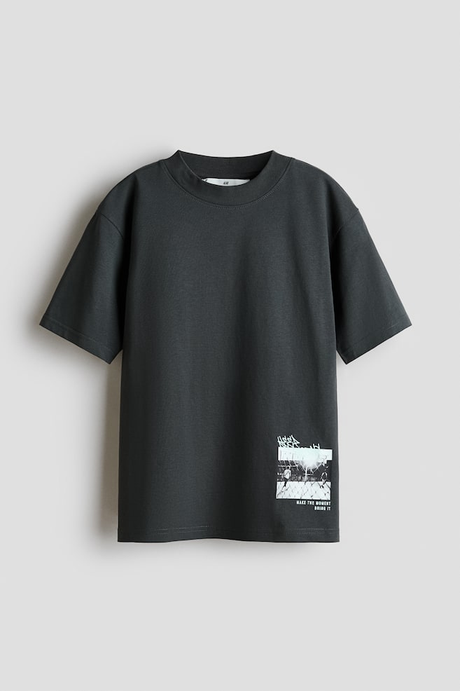 T-shirt ample imprimé - Gris foncé/Non-Stop/Crème/Cali/Crème/NYC/Bleu acier/LA/Blanc/texte State Champions 98/Rouge/Manhattan/Blanc/NASA/Rouge foncé/95/Blanc/marbré/Gris chiné/San Diego - 1