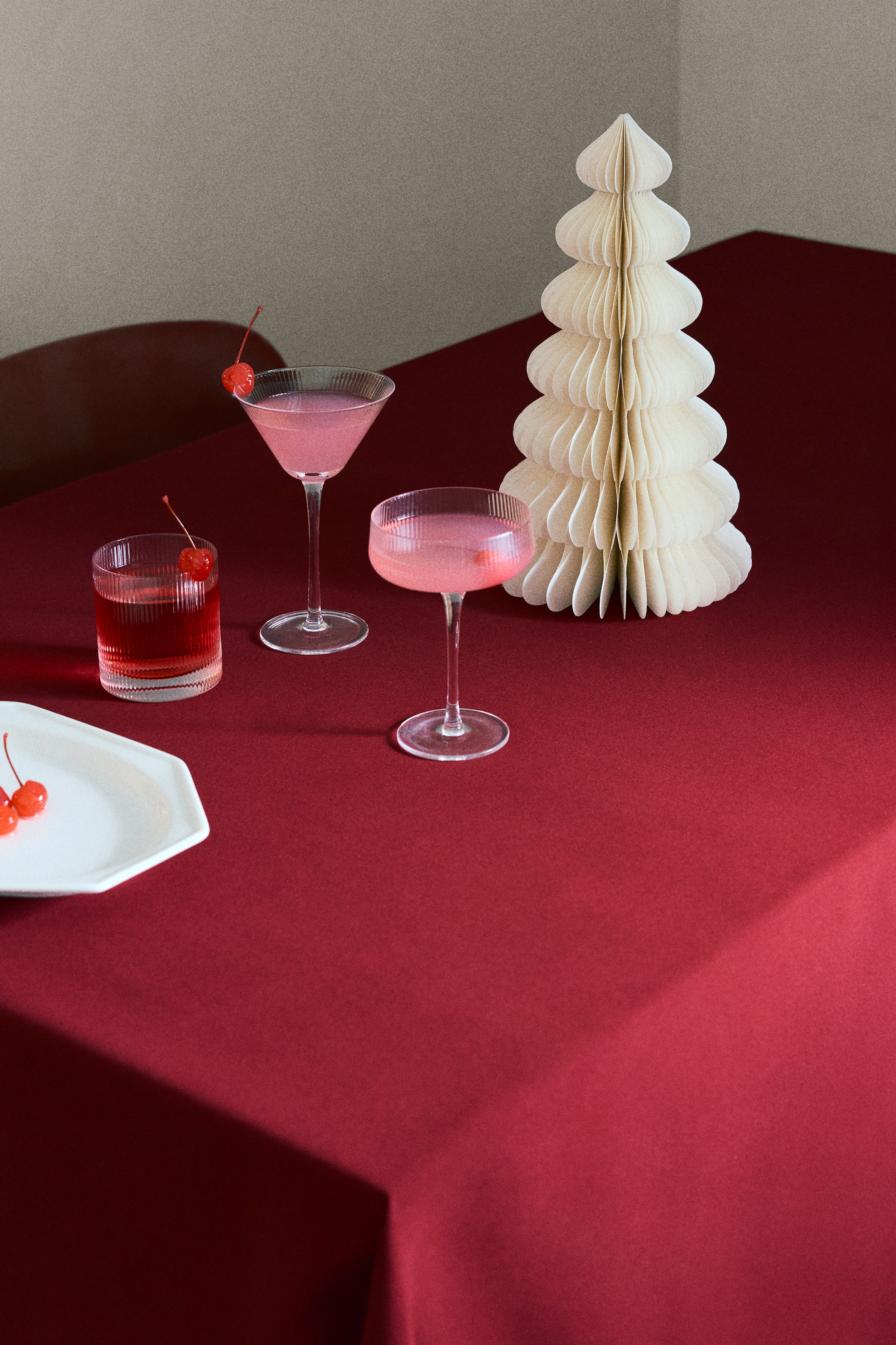 View larger image: Large paper fir tree decoration - Light beige - Home All | H&M GB 1