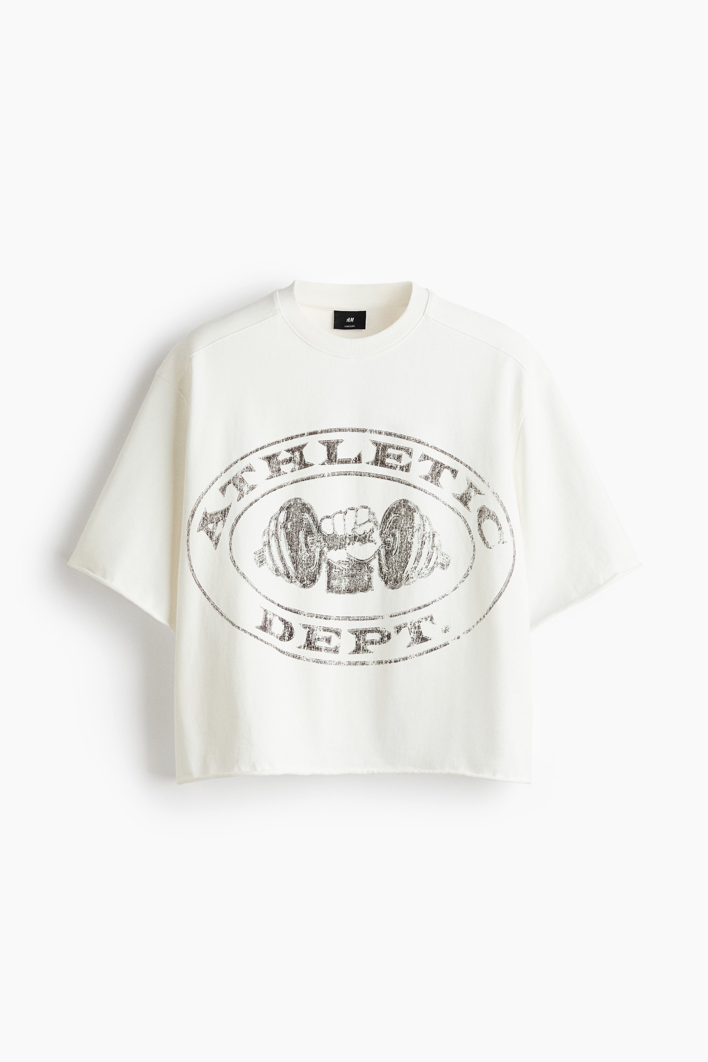 Oversized Fit Printed cotton T-shirt - Cream/Athletic dept./Dark dusty blue/Uncut Gym 247/Washed black/Westcoast