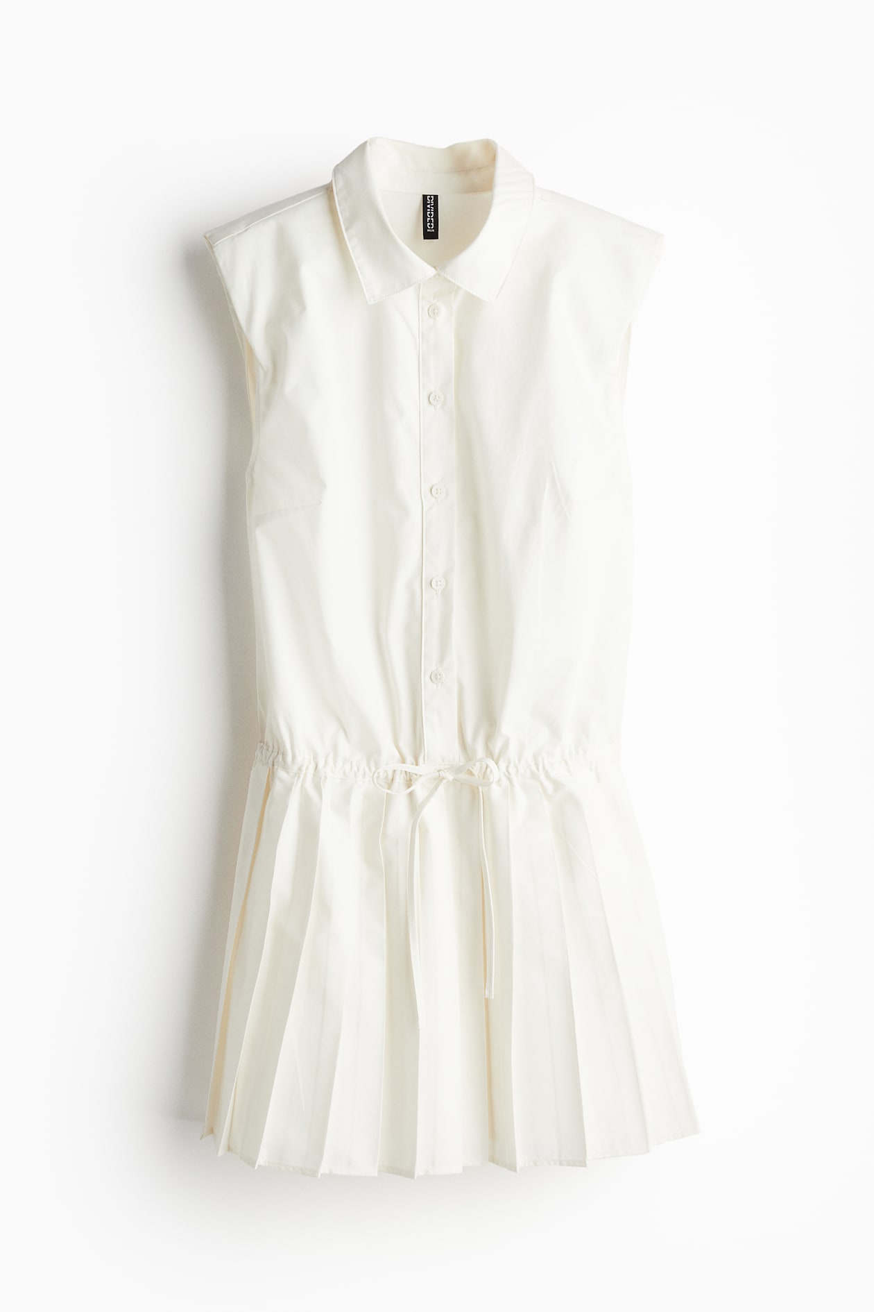 Robe ?� ?�paulettes avec jupe pliss?�e - Cr?�me - FEMME | H&M FR