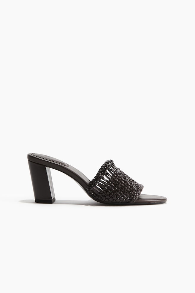 Braided heeled sandals - Dark brown/Black - 1