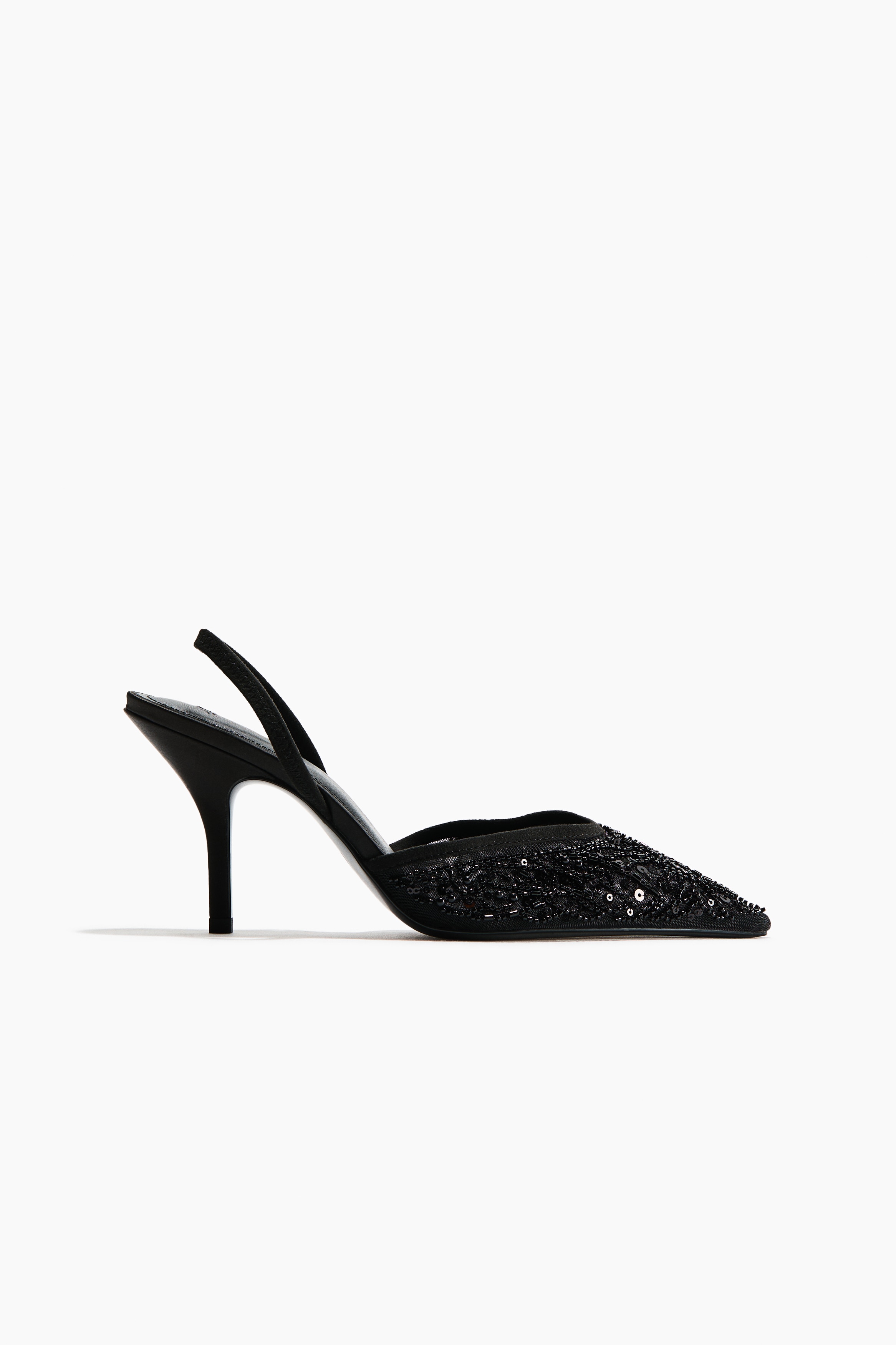 Embellished heeled slingbacks