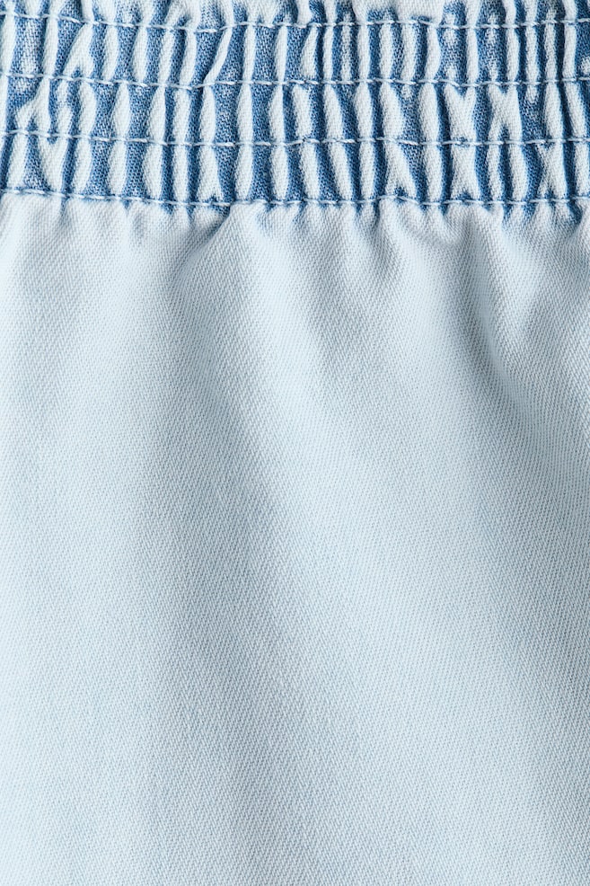 Wide denim trousers-Light denim blue - 2