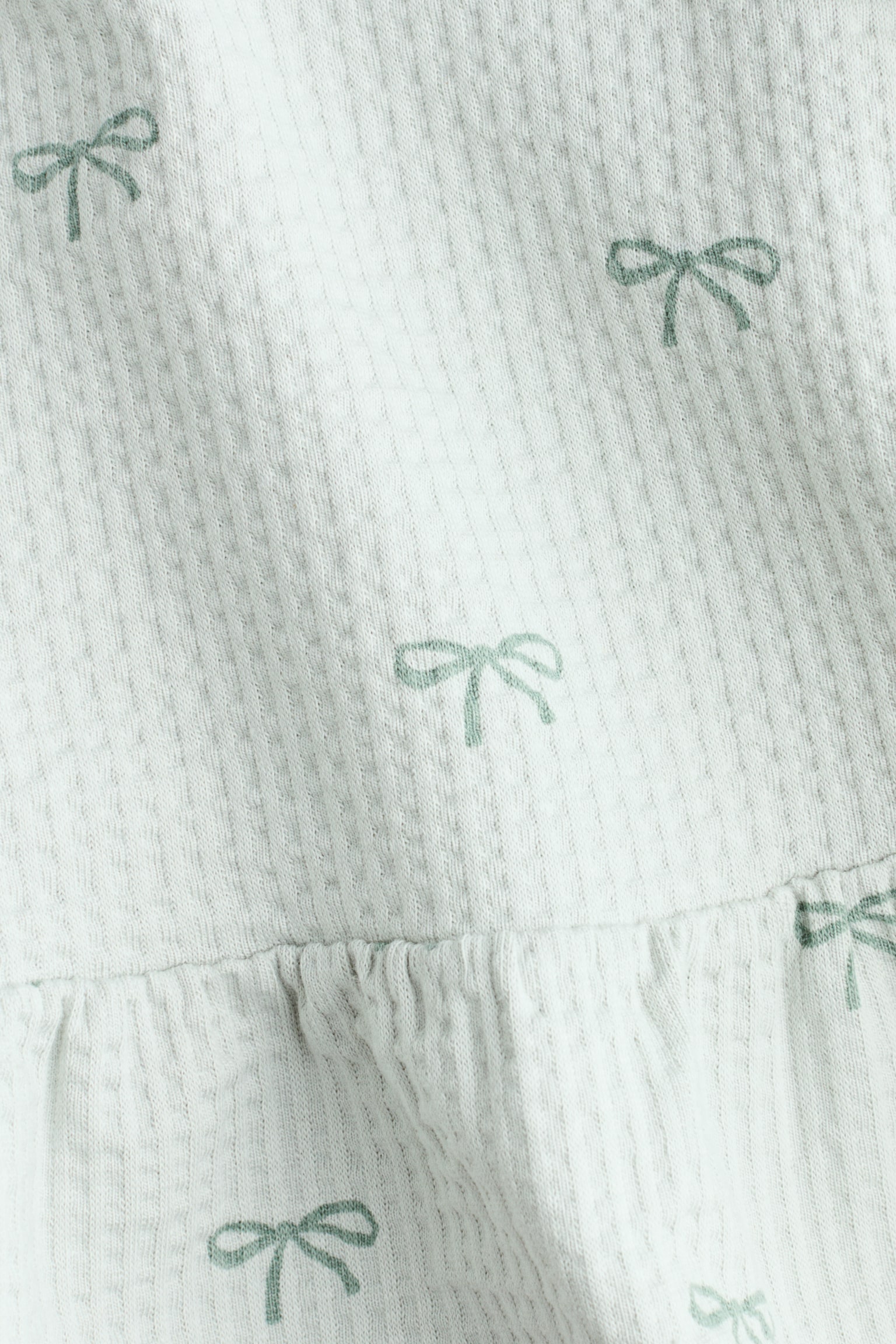 2-piece waffled cotton set - Light turquoise/Bows/Light pink/Floral - 3