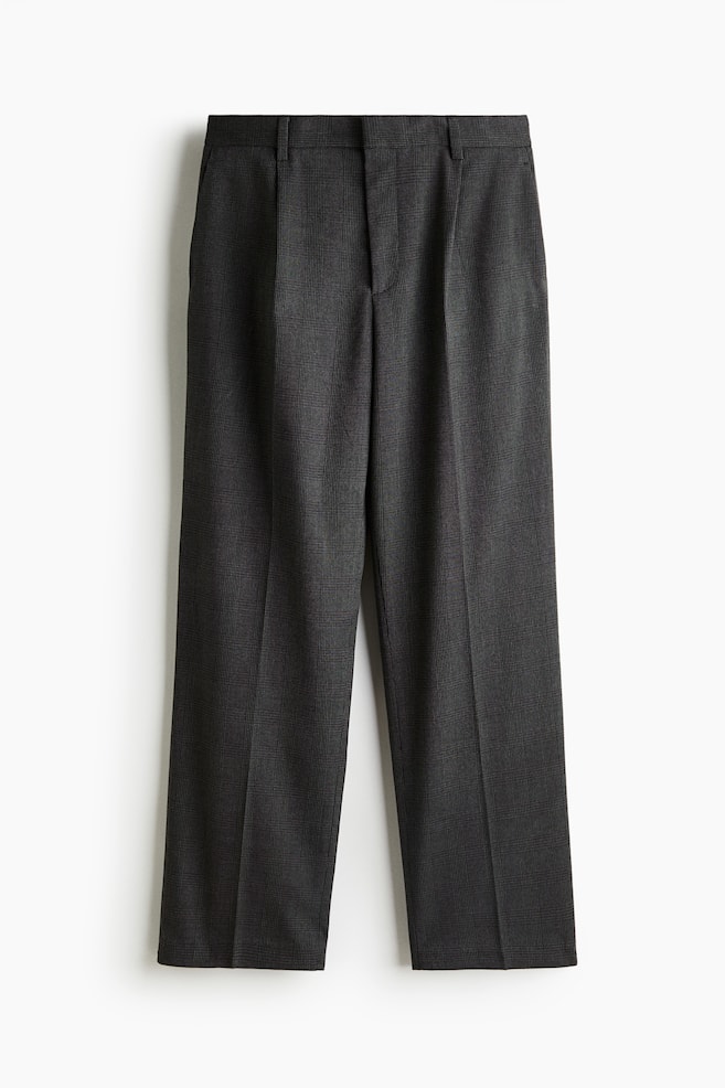 Relaxed-Fit Suit Pants - Dark gray/checked/Black/pinstriped - 1
