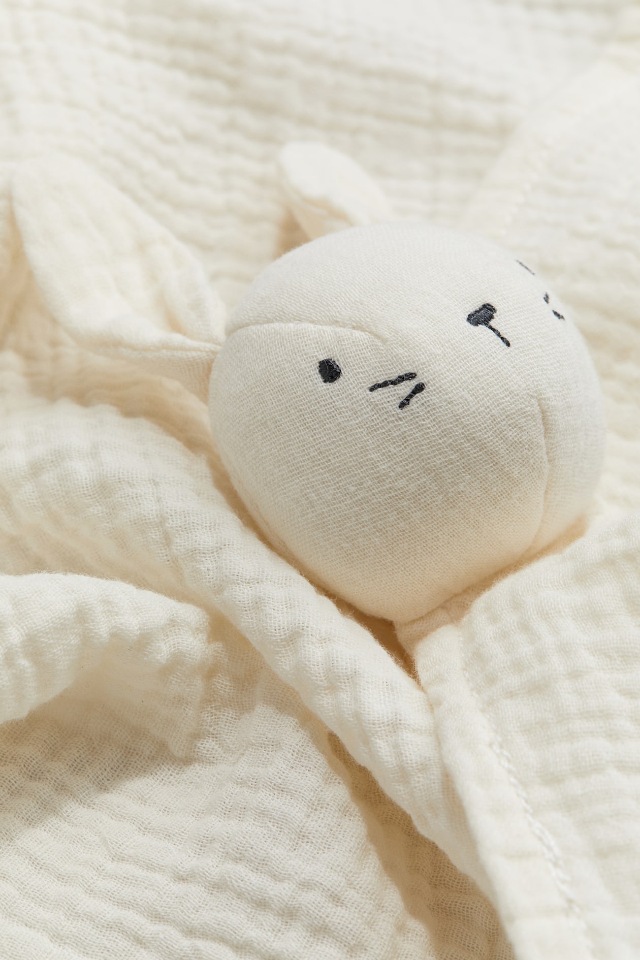Cotton Muslin Comfort Blanket - White/rabbit - Kids | H&M US