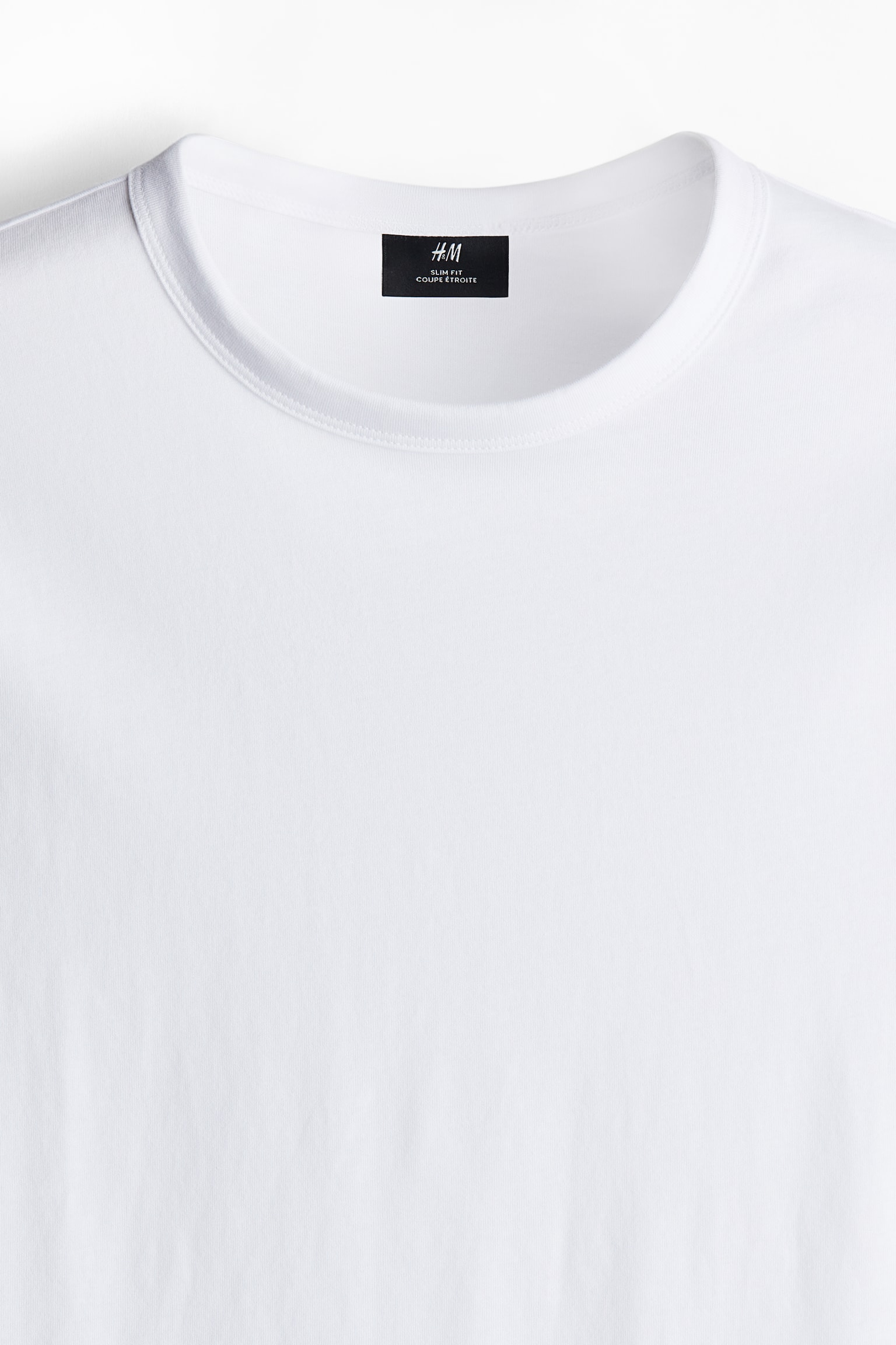 Slim Fit Cotton T-shirt - White/Black/Beige/Dark brown - 4