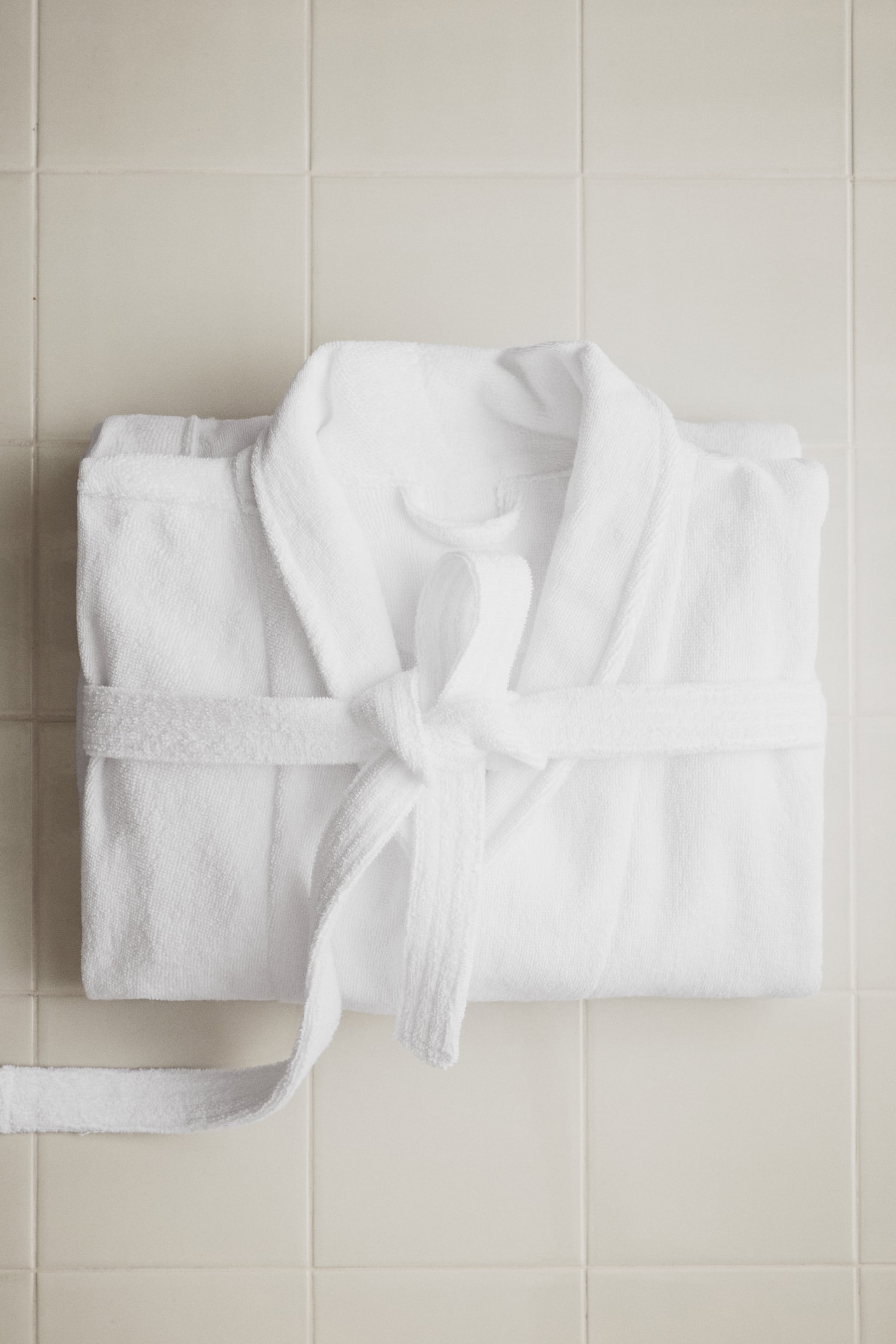 Bademantil od pamučnog frotira - Bela/Svetla prašnjavoplava/Puder ružičasta/Svetla kaki zelena/Svetla sivosmeđa/Prašnjavosmeđa/Zelena - 2