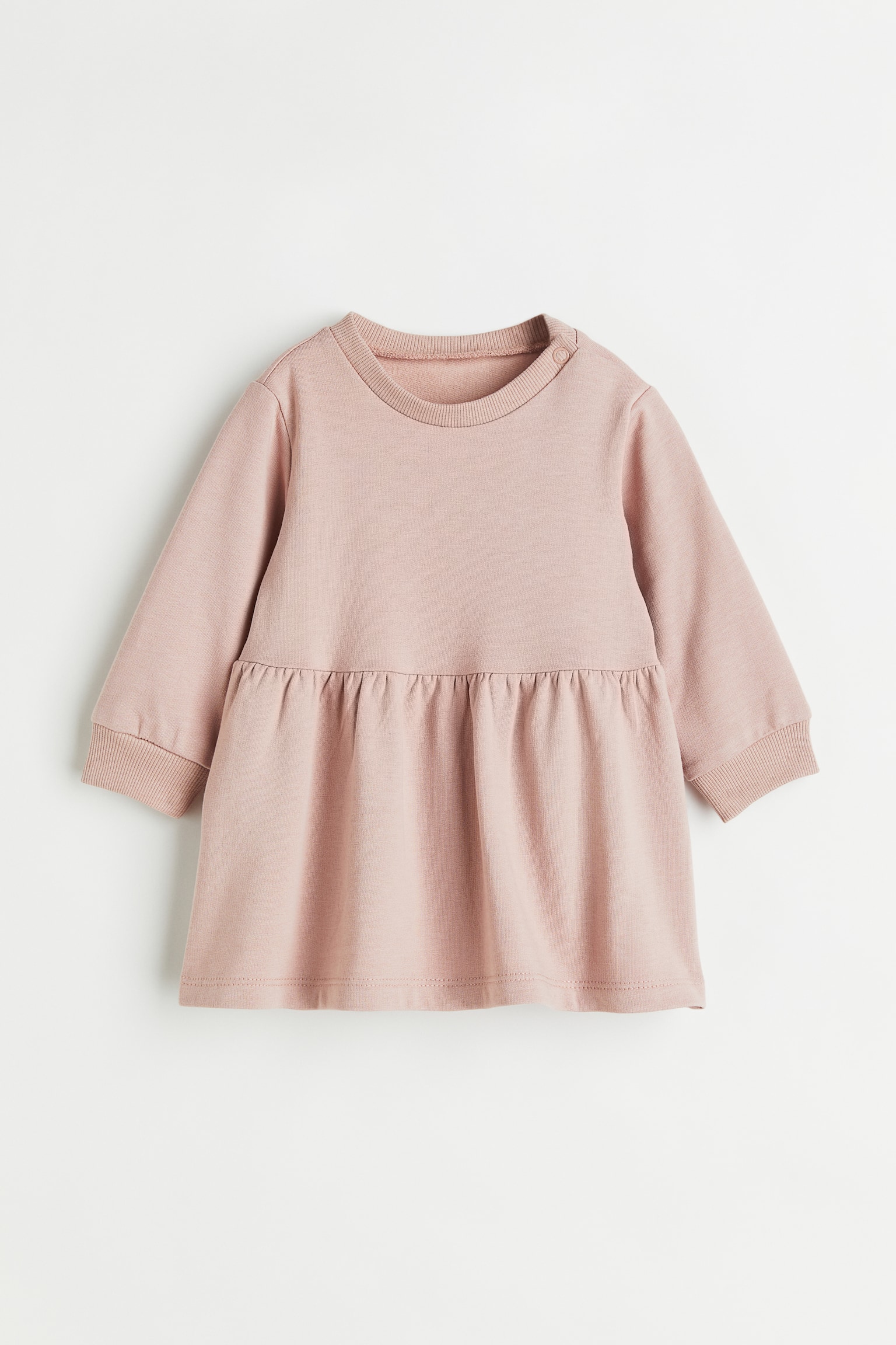 Robe en molleton de coton - Rose