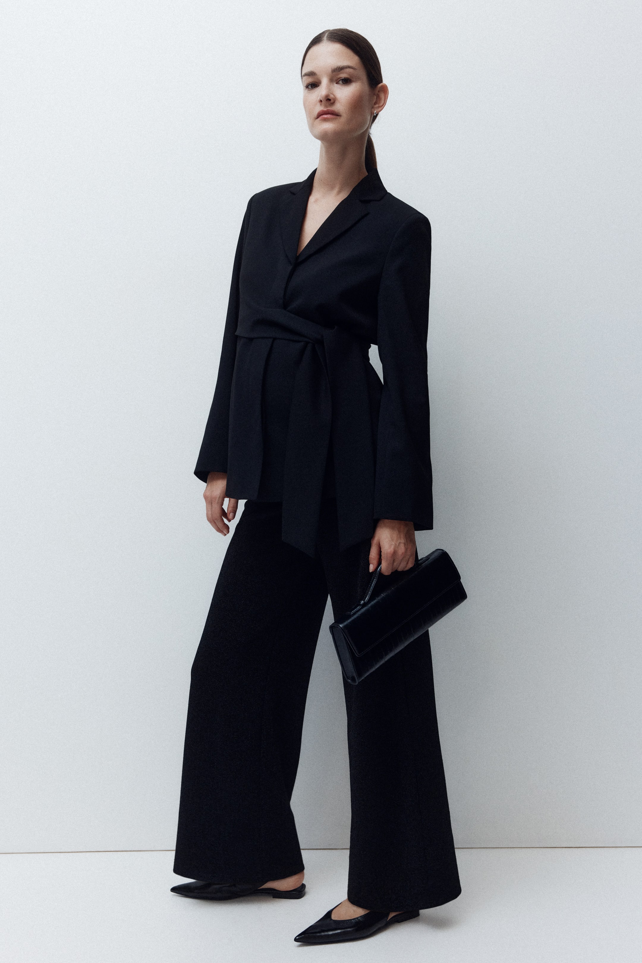 View larger image: MAMA Straight trousers - Black - Ladies | H&M GB 2