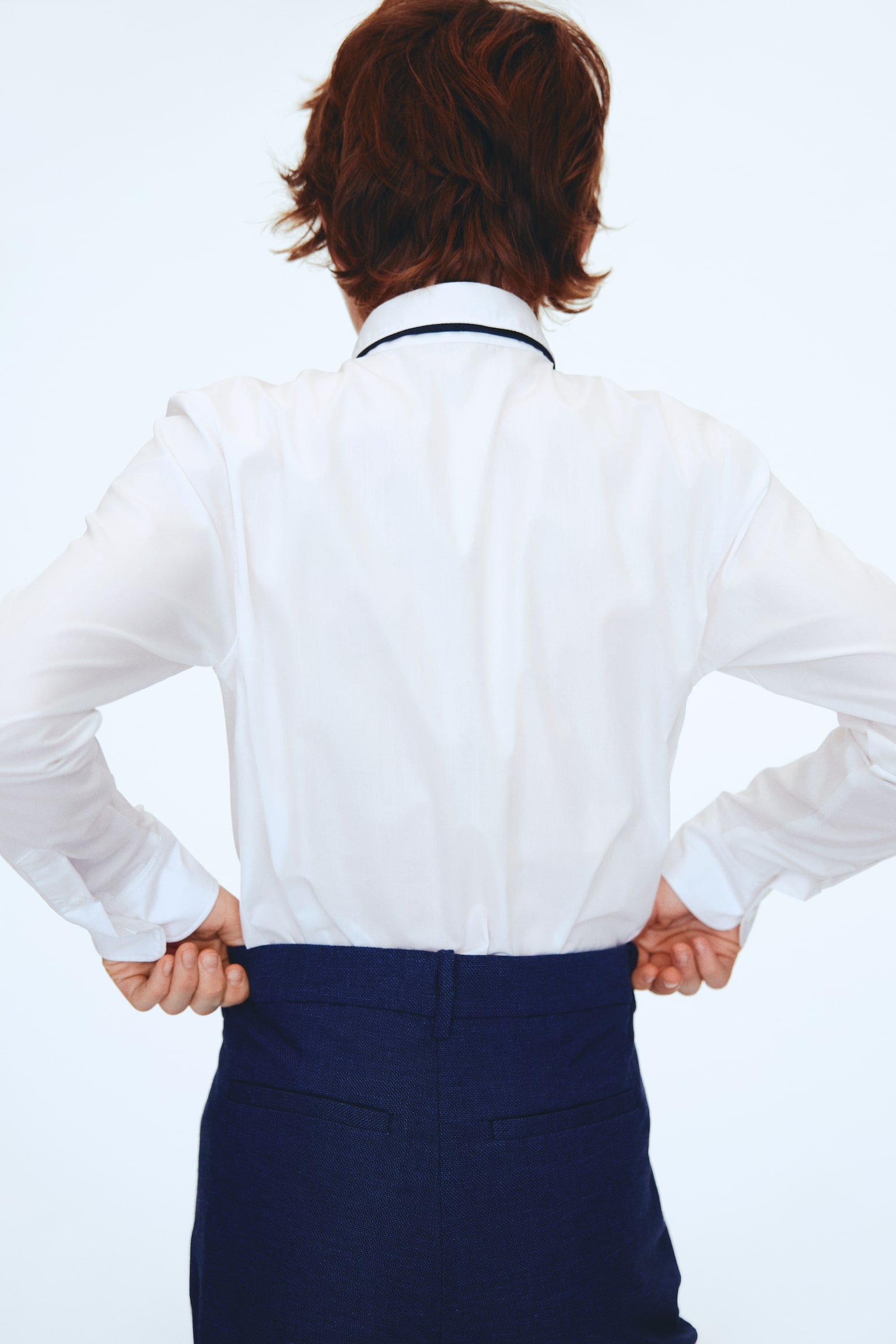 Сорочка Easy-iron - Білий/Світло-блакитний - 4