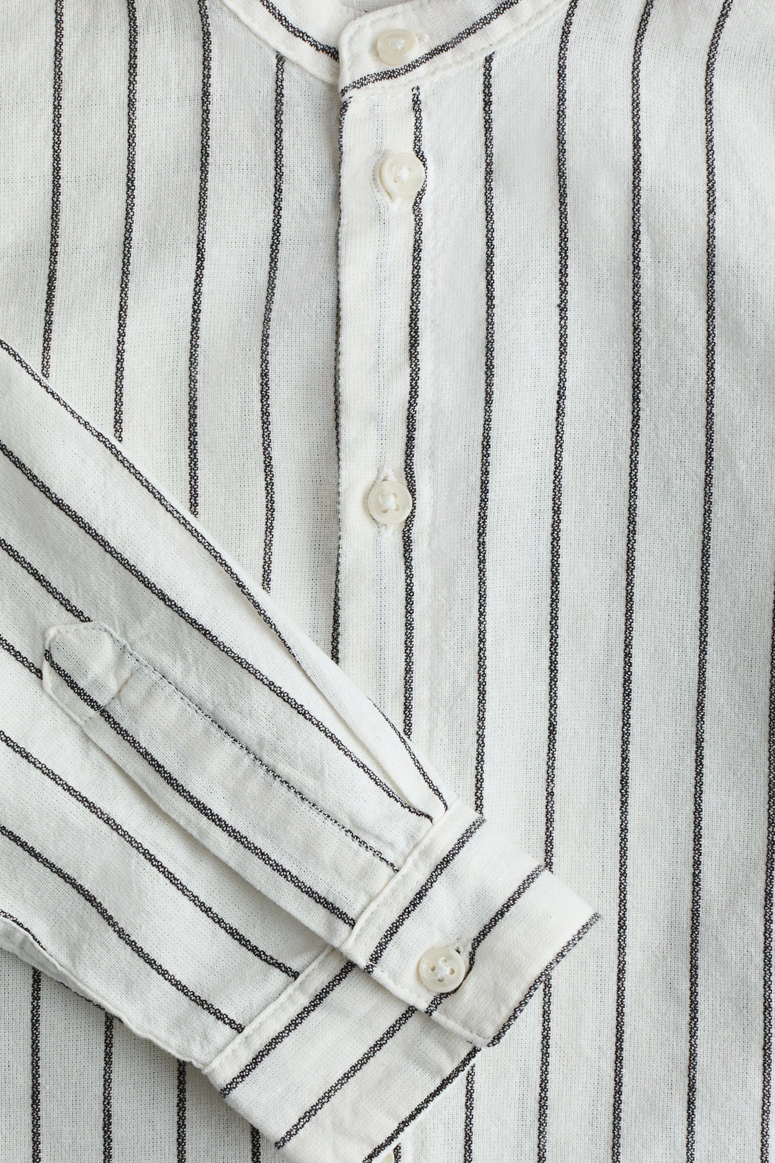 Chemise en coton avec col sans rabat - Blanc/rayé/Blanc/dinosaures - 3