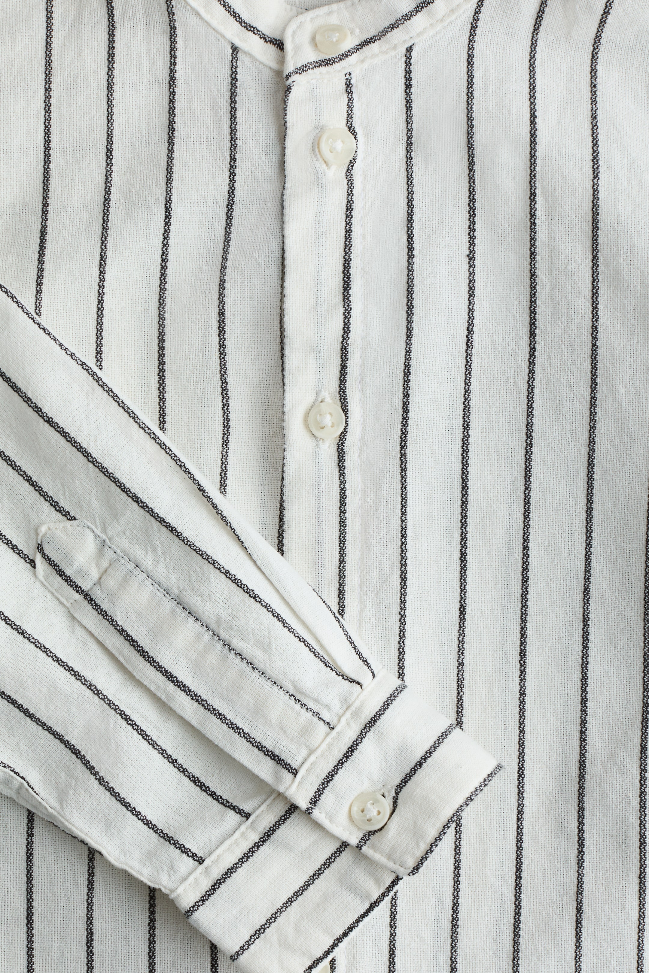 Cotton Band Collar Shirt