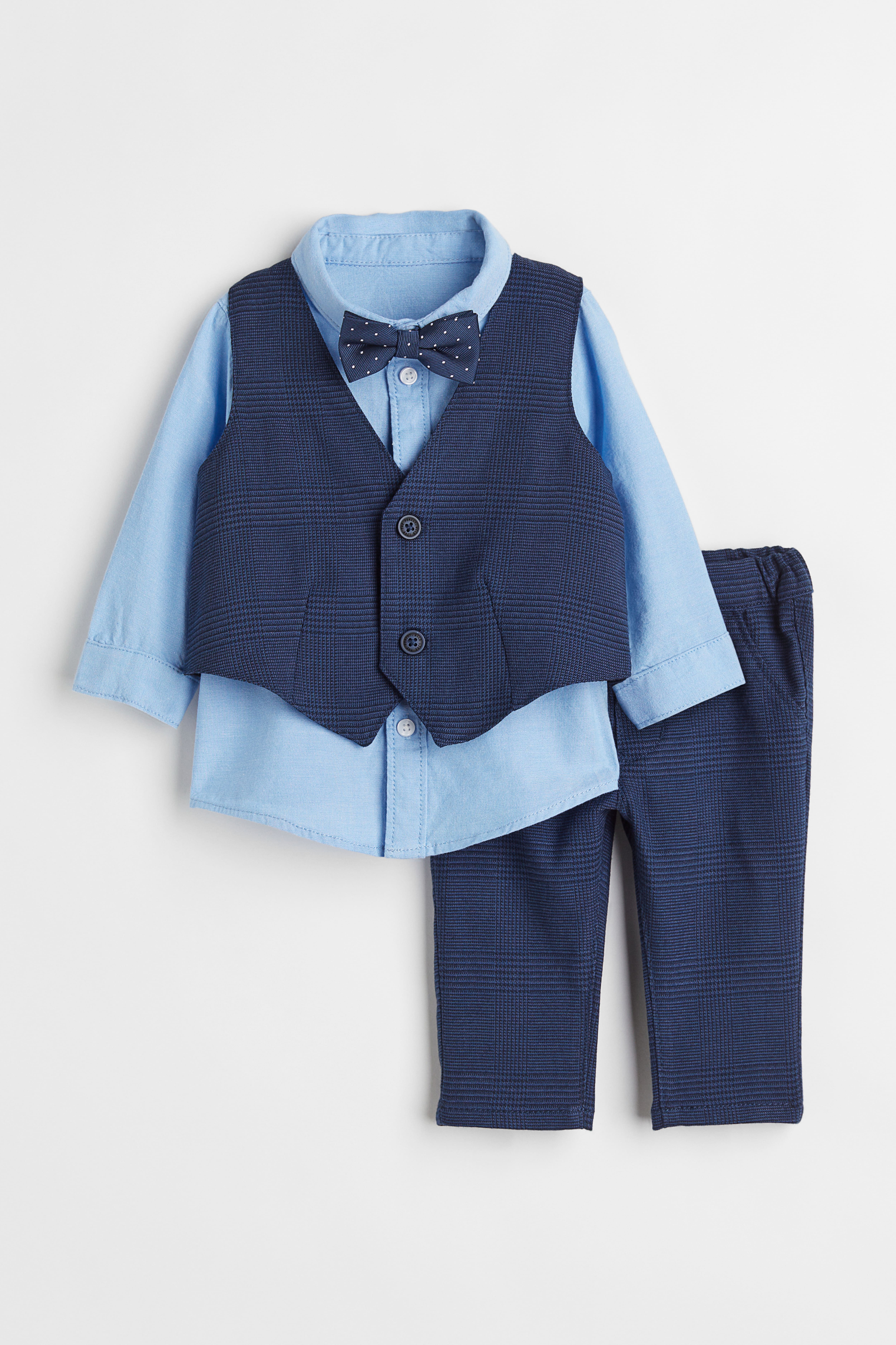 Formal Set Dark blue plaid Kids H M US