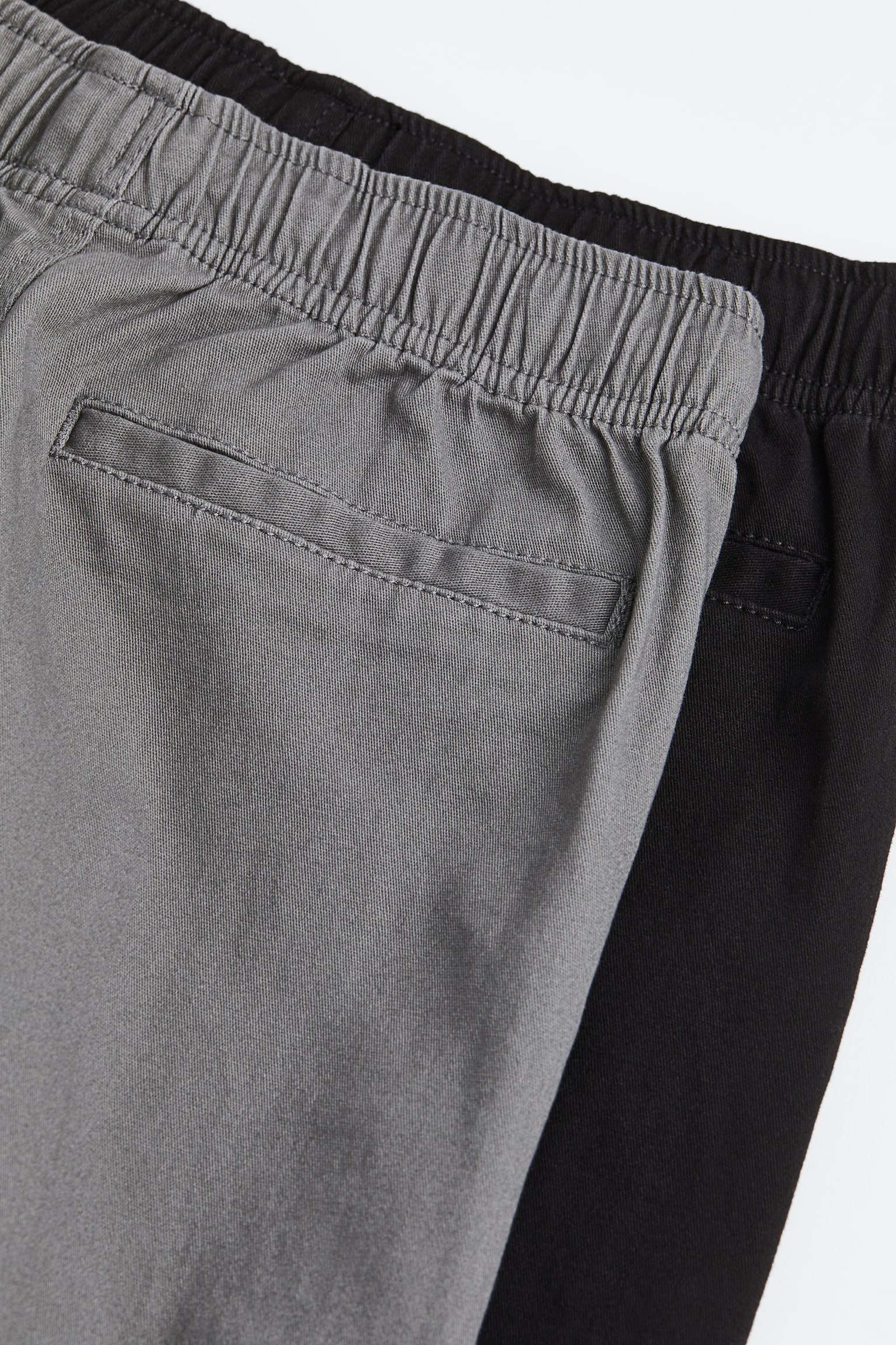 2-pack twill joggers - Black/Grey - 2