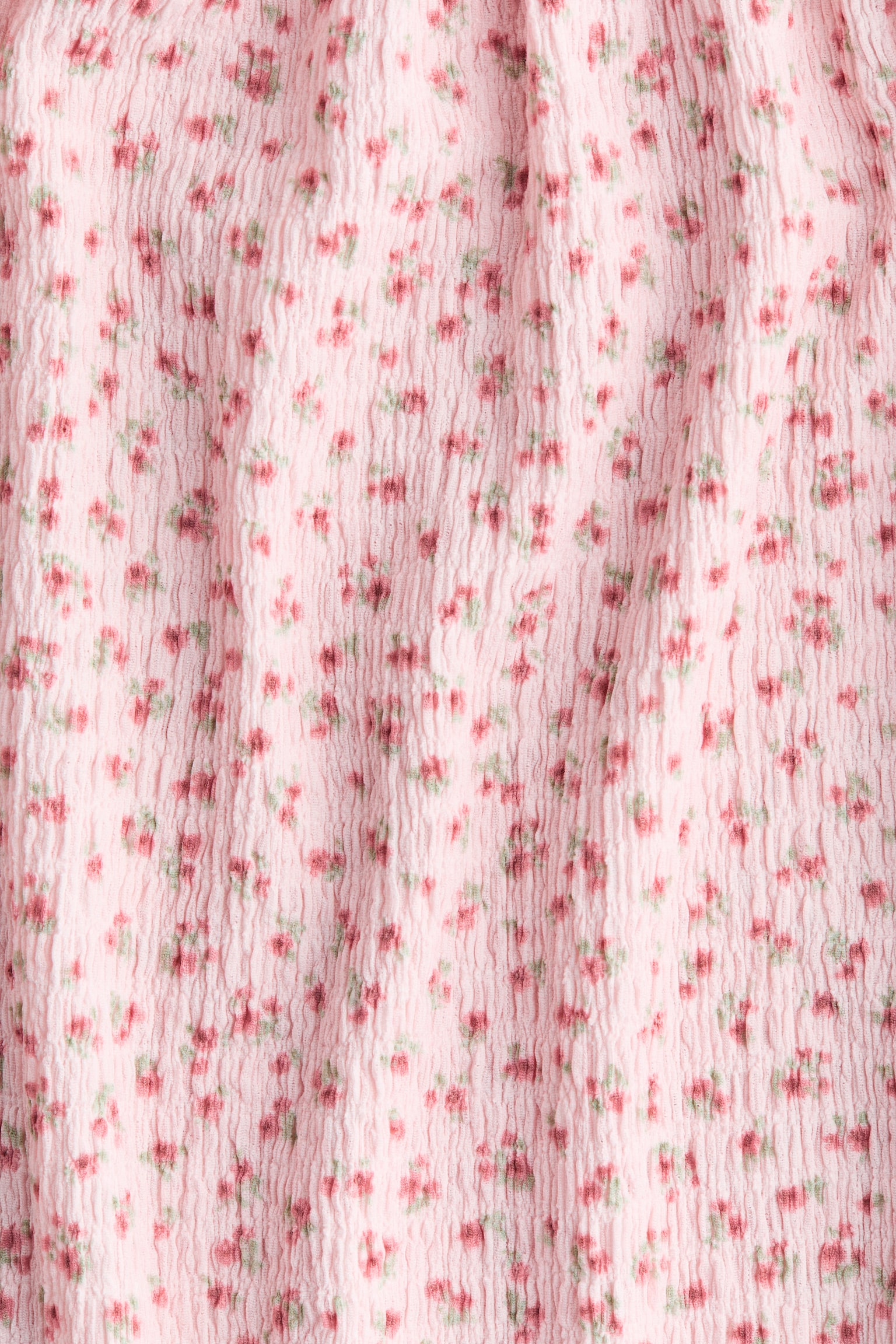 Smocked-bodice dress - Light pink/Floral/White/Blue floral - 2