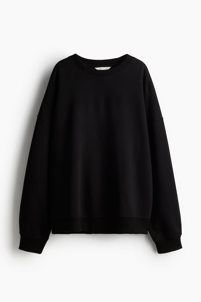 Oversized sweatshirt - Black/Navy blue/Dark greige/Dark red/Light grey marl/Light turquoise - 1