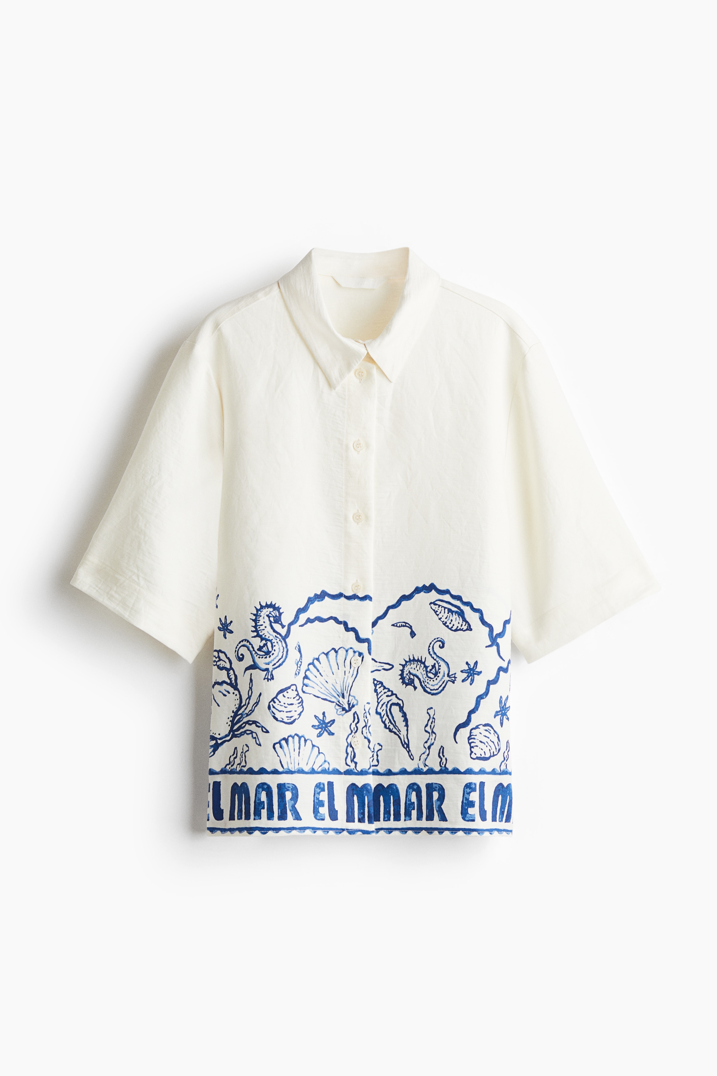 Camicia con stampa - Bianco/conchiglie