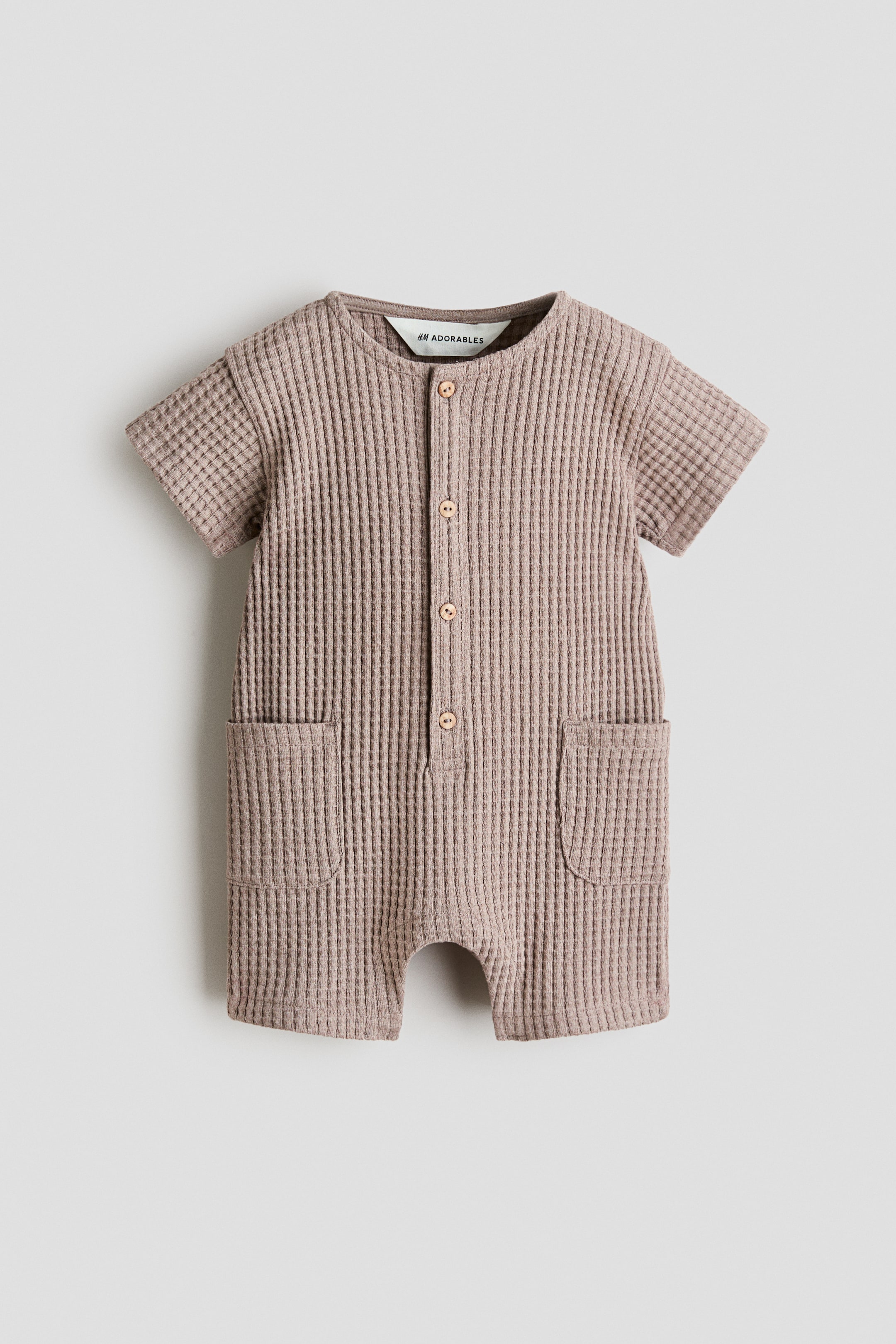 View larger image: Cotton romper suit - Light brown - Kids | H&M 1