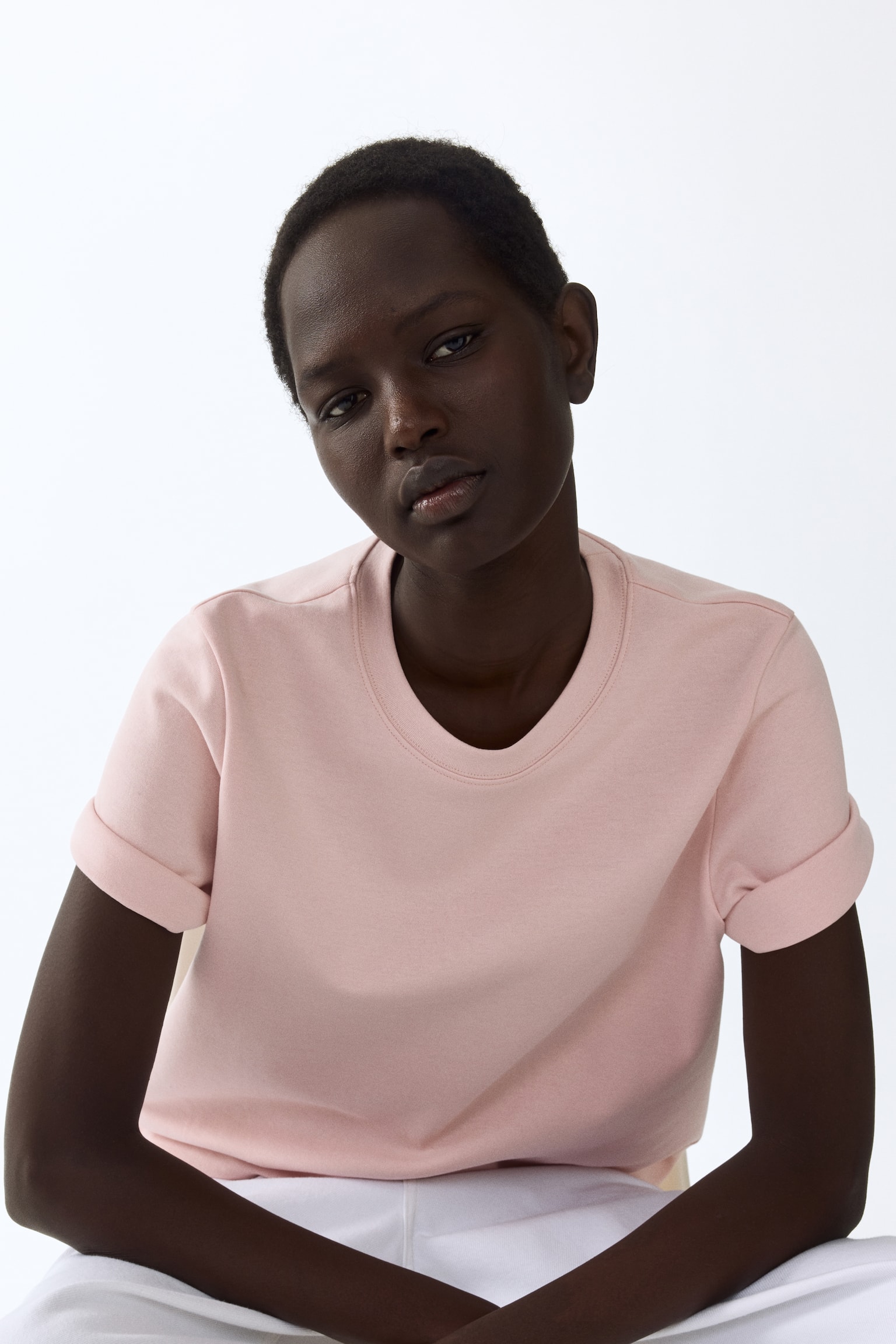 Interlock T-shirt - Rose clair/Blanc/Marron foncé/Gris chiné/Noir - 2