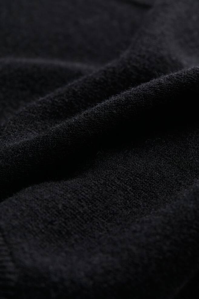Cashmere-blend polo-neck top - Black/Cream/Dark grey marl - 4