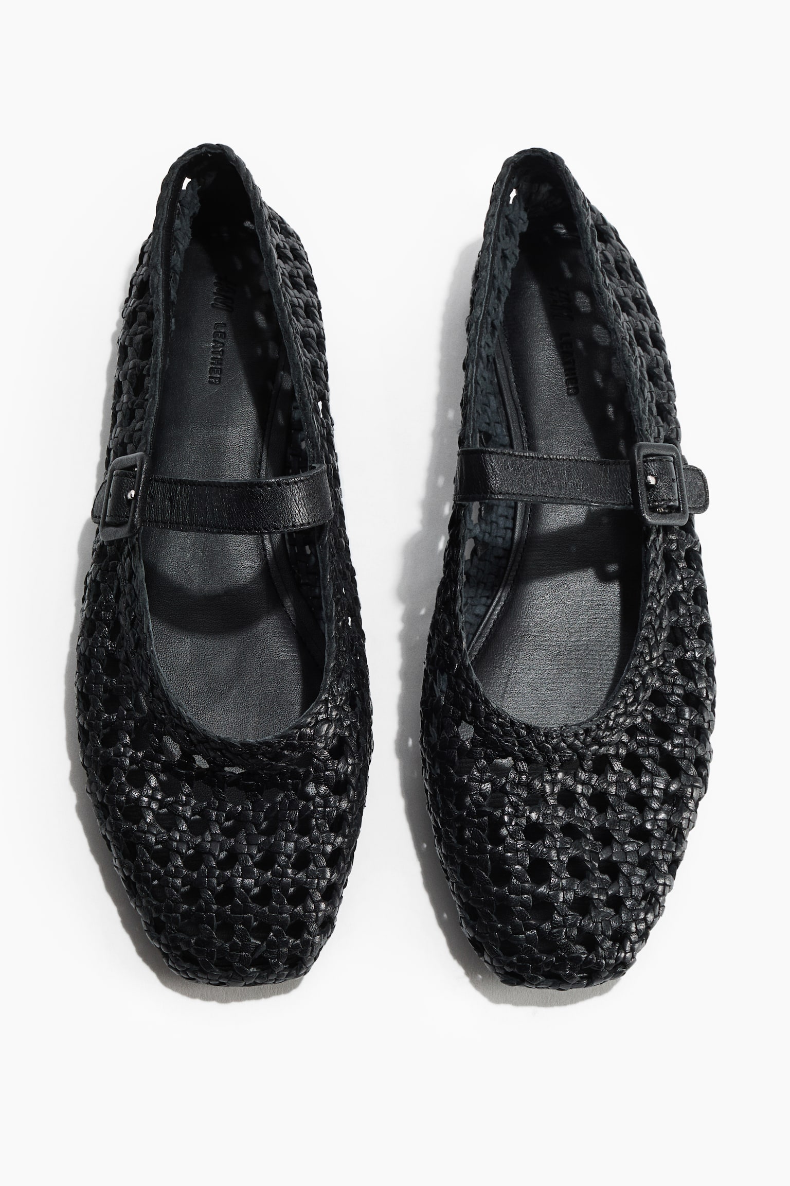 Leather Mary Jane ballet pumps - Black - 3
