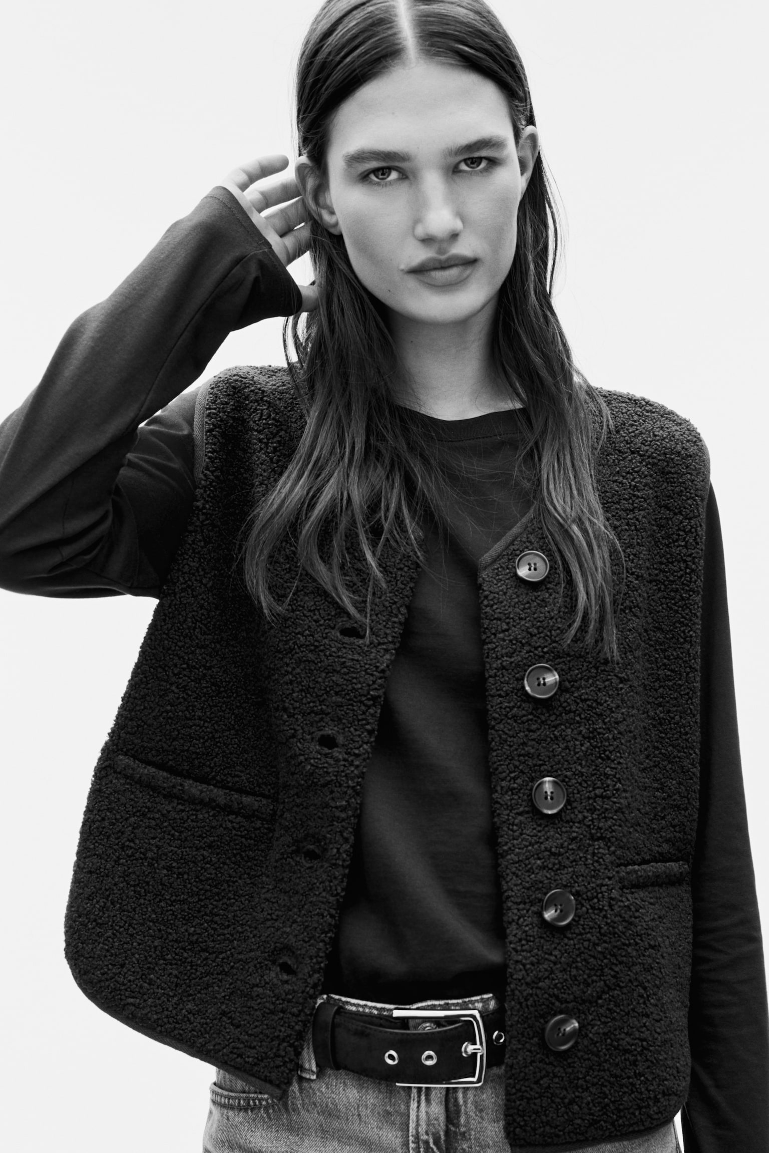 וסט טדי - חום כהה - 5