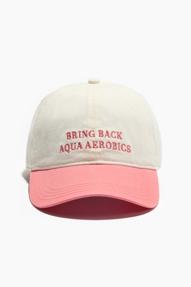 Cotton Twill Cap with Motif - Washed guava/Aqua Aerobics/Eggplant purple/Radiant State - 1