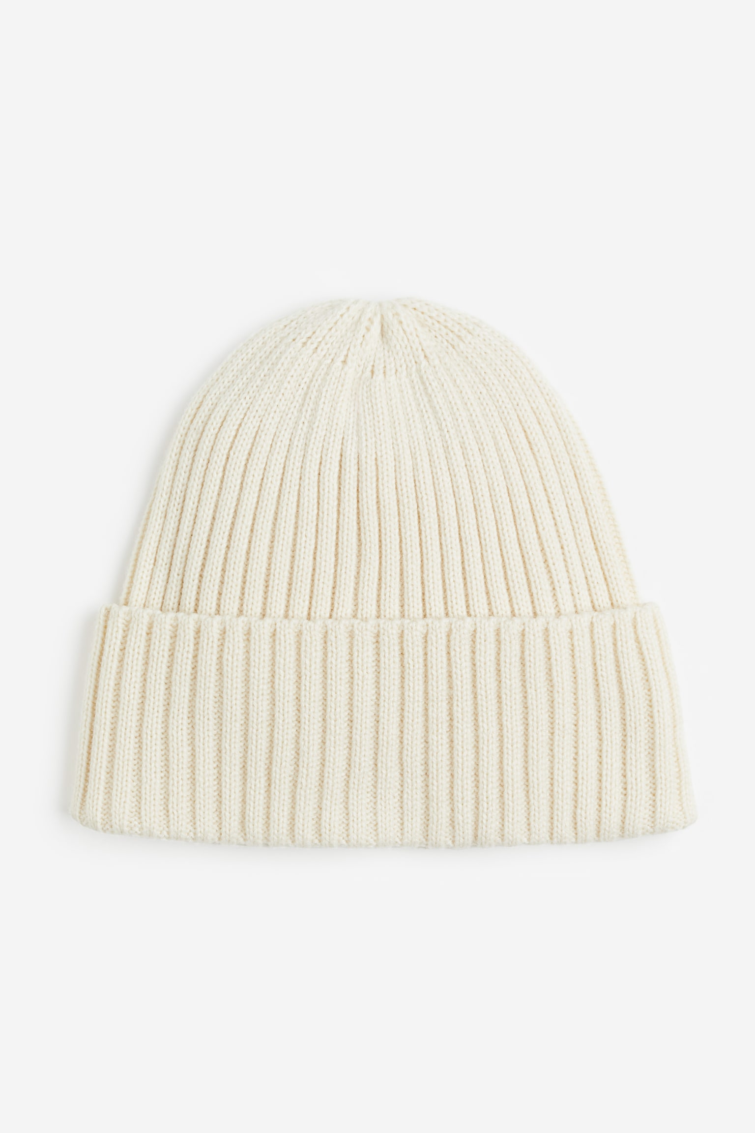 Rib Knit Beanie - Natural white/Black/Light grey - 1