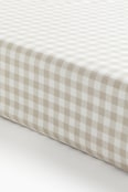 Gingham-Checked Fitted Crib Sheet